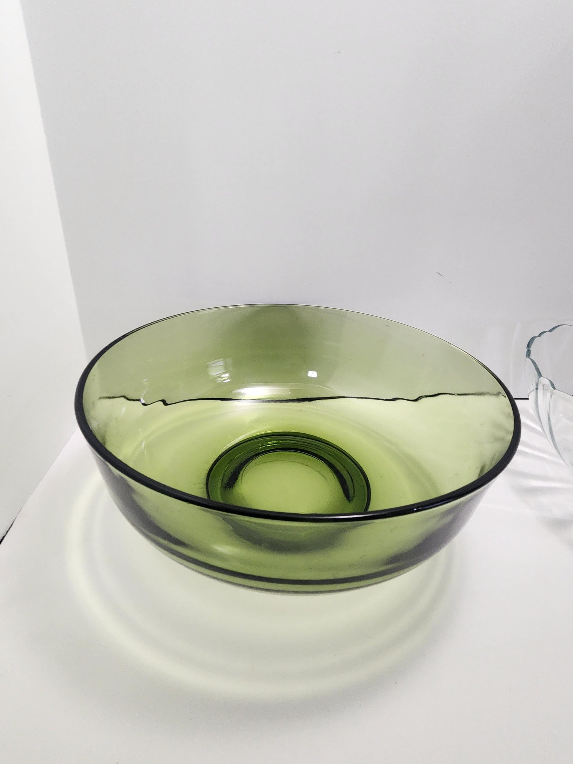 Glass Serving Bowls - Depression Glass - Green Glass - Arrco Glass - Arco - Serving - Serving Bowls - Glass Bowls - Vintage Glass