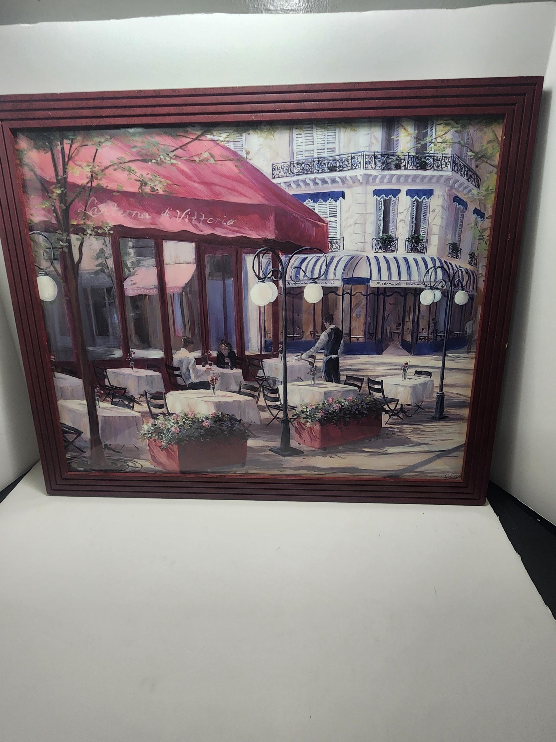 Vintage Parisian Cafe Photo Framed By Carol Saxe - Cafe - Wall Decor - Frames - Photos - Pictures - Decor - Art - Decor - Picture Frames