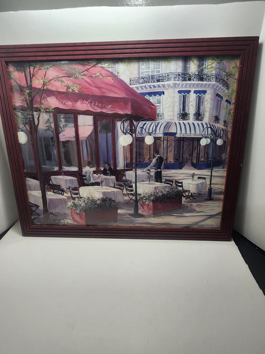 Vintage Parisian Cafe Photo Framed By Carol Saxe - Cafe - Wall Decor - Frames - Photos - Pictures - Decor - Art - Decor - Picture Frames