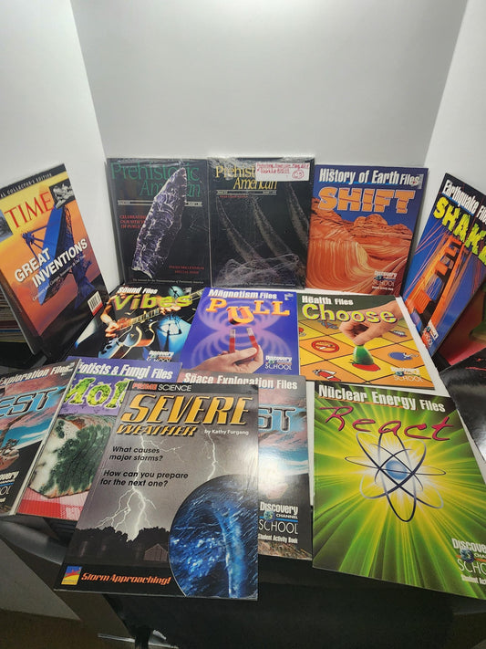 1990's 2000's Vintage Magazines LOT - Time - Magazines - Time Magazines - Prehistoric Time - Science - Science Magazines - Science Books