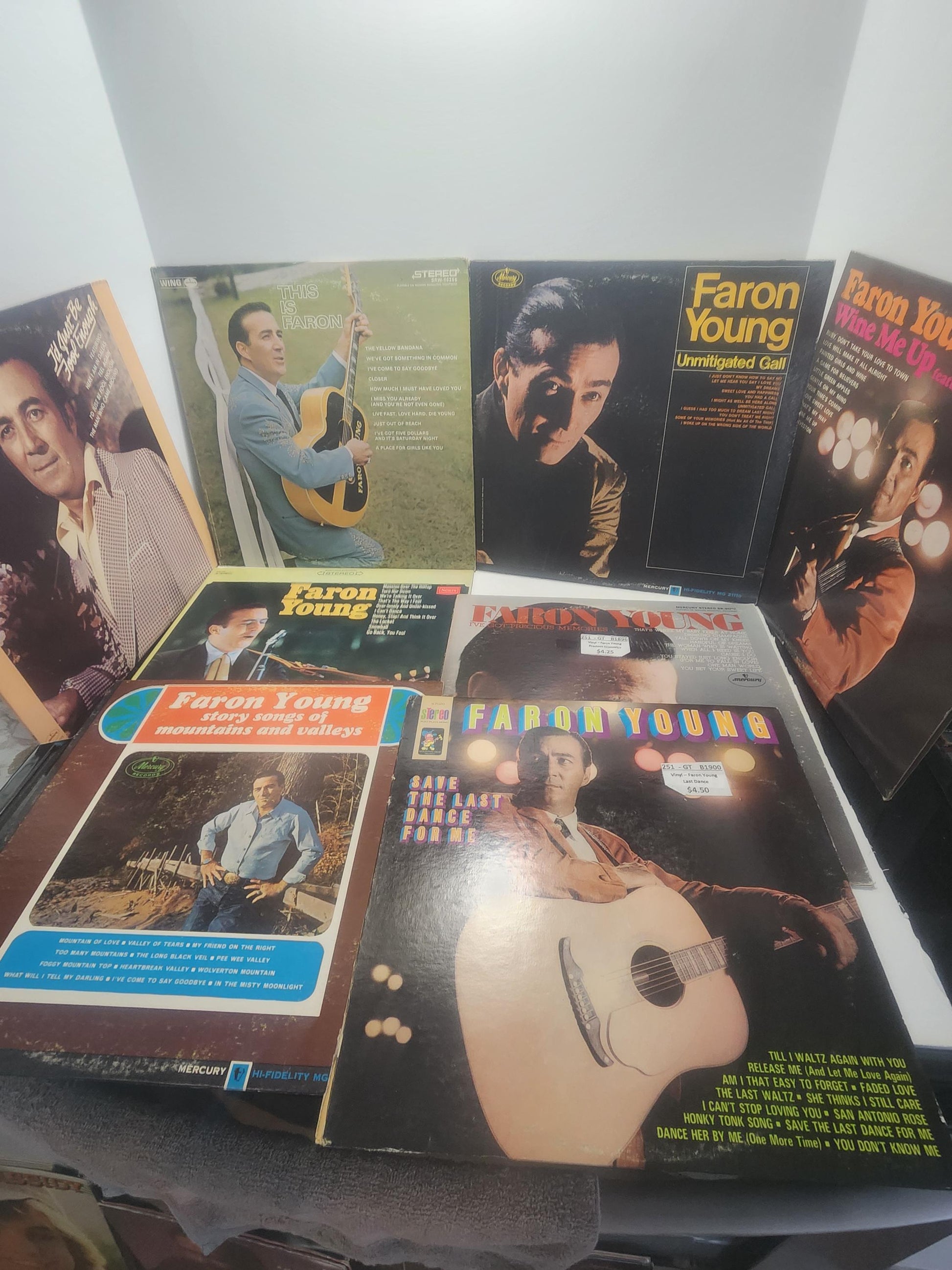 Faron Young Vintage 1970's Vinyl LP Records LOT Of 8 - Vinyl - Vinyl Records - Faron Young - Music - Faron Young Records - Vintage Records