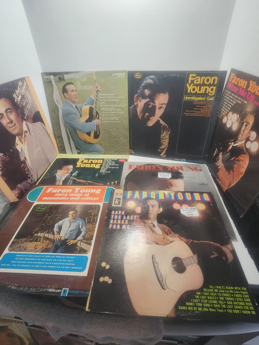 Faron Young Vintage 1970's Vinyl LP Records LOT Of 8 - Vinyl - Vinyl Records - Faron Young - Music - Faron Young Records - Vintage Records