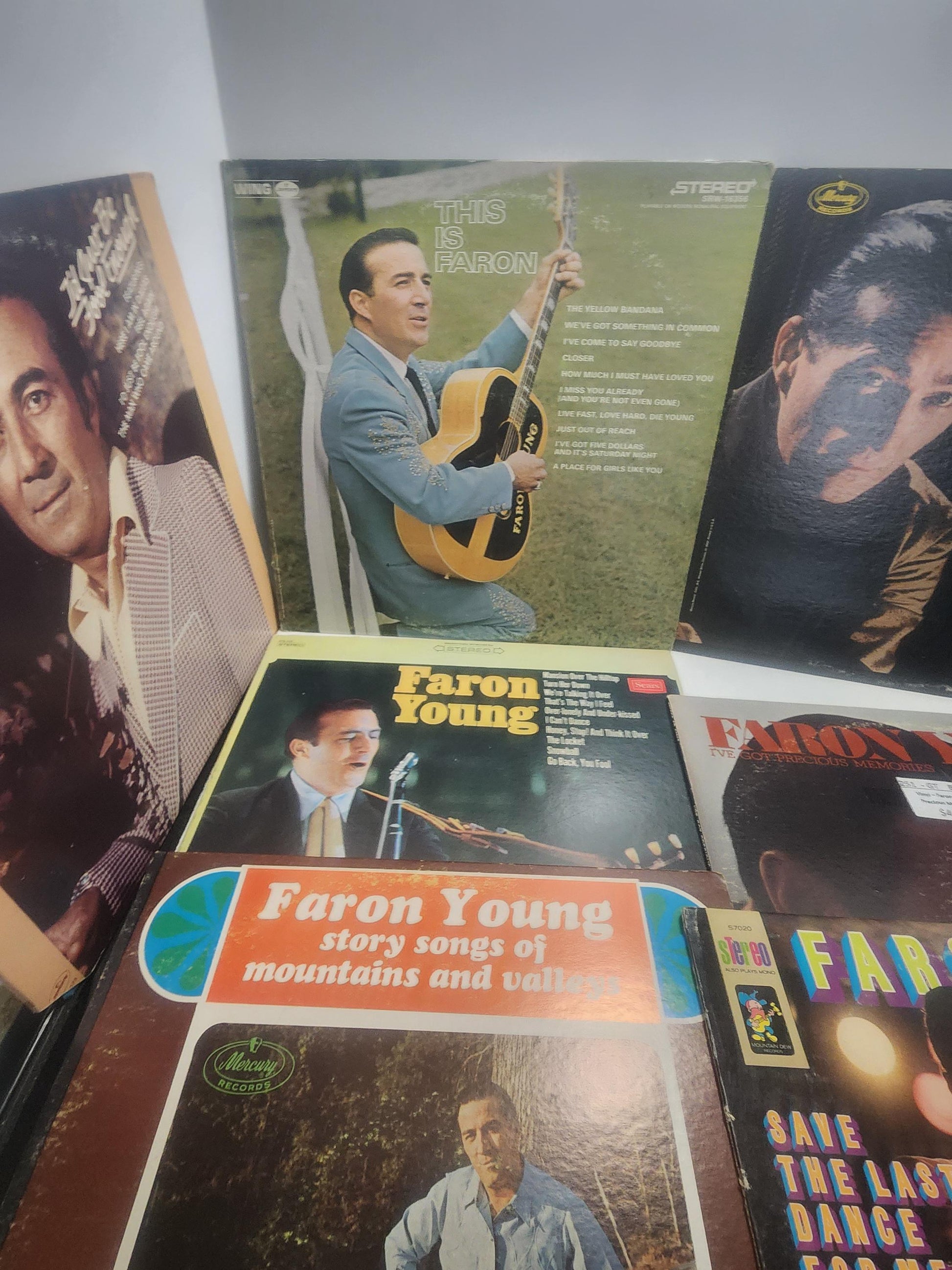 Faron Young Vintage 1970's Vinyl LP Records LOT Of 8 - Vinyl - Vinyl Records - Faron Young - Music - Faron Young Records - Vintage Records