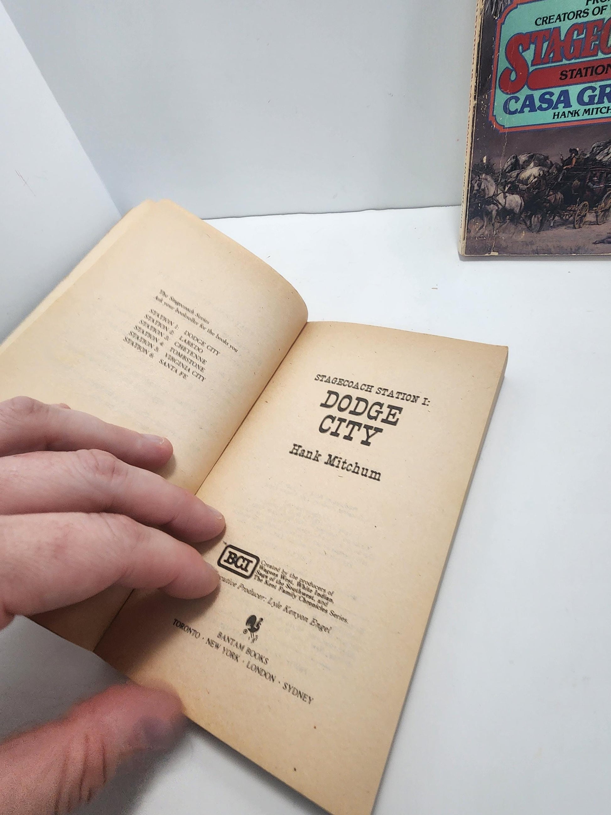 Stagecoach Station Vintage Book Series LOT Of 2 - Hank Mitchum - Hank Mitchhum Books - Westerns - Western Books - Paperback Books