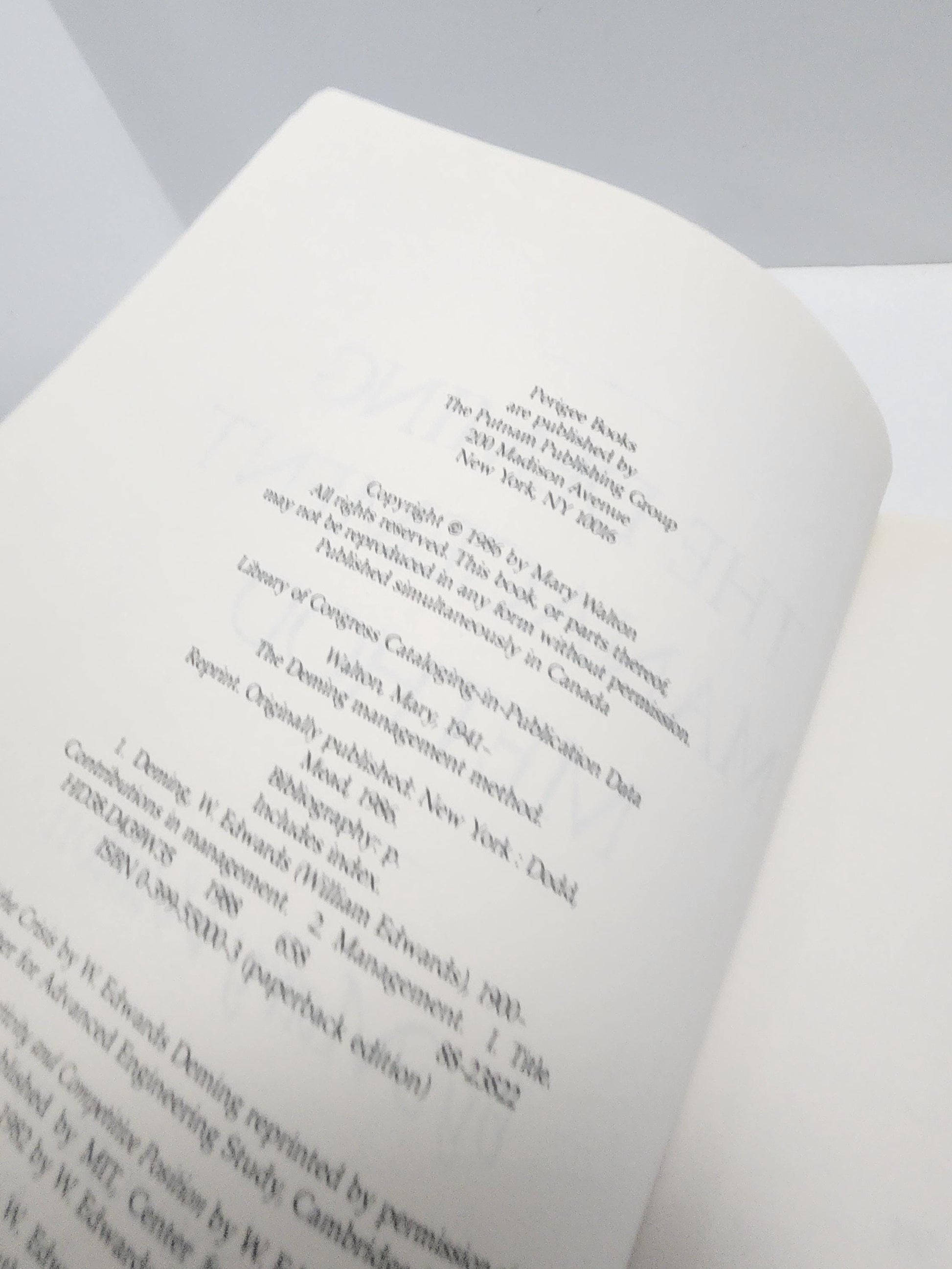 The Deming Management Method" by Mary Walton - Mary Walton - Mary Walton Books - Deming Management - Management Books - Financial Books