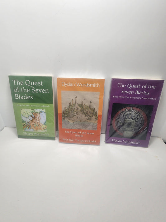 The Quest Of Sevem Blades Book Series LOT Of 3 By Elysian Wordsmith - Elysian Wordsmith - The Quest Of Seven Blades - Series Book Series