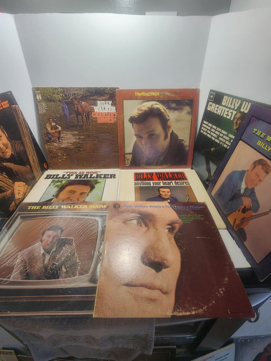 Billy Walker 1970's 1980's Vinyl LP Records LOT Of 9 - Billy Walker - Billy Walker Records - Country Music - Vinyl - Vinyl LP Records