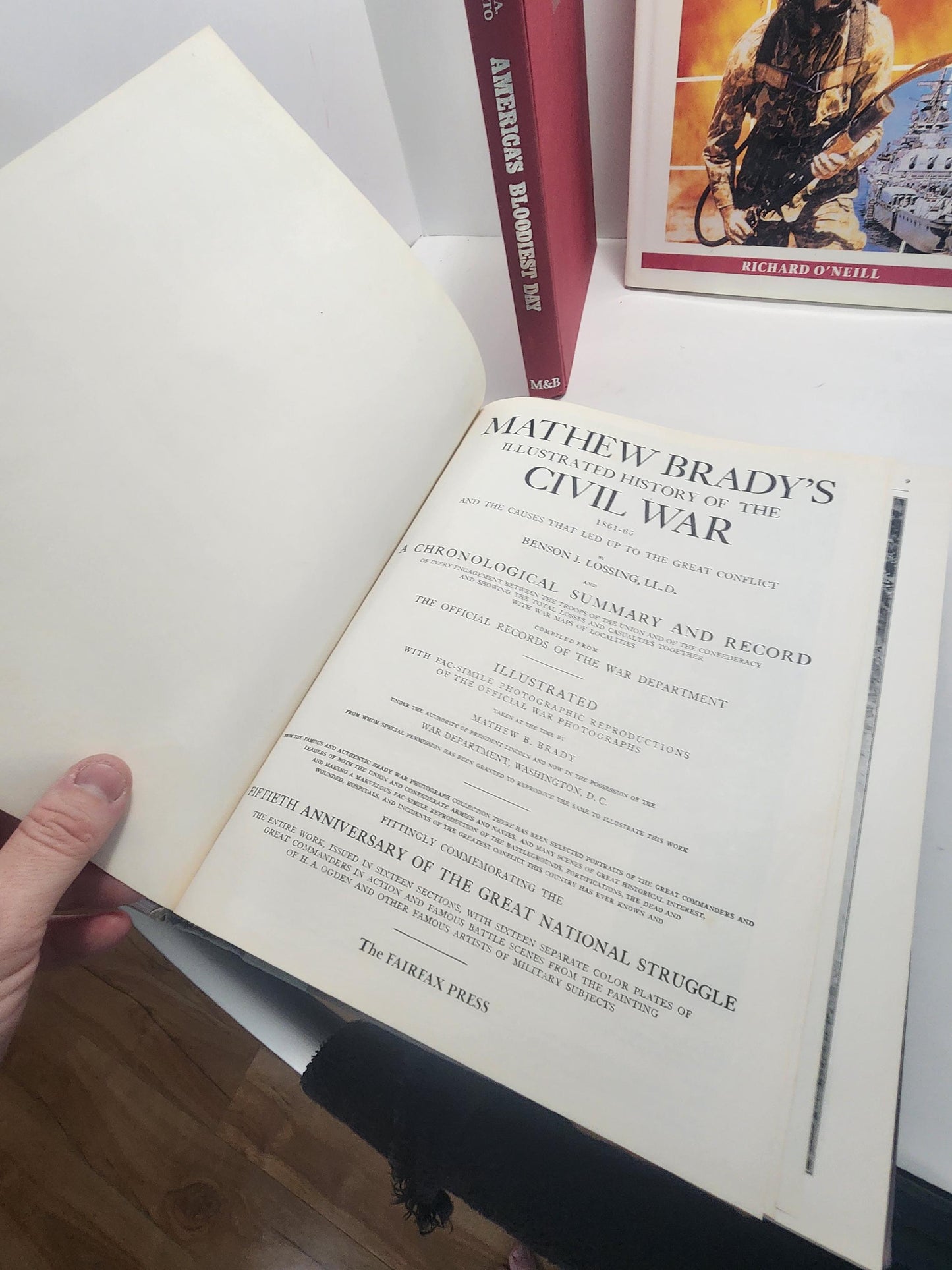 Vintage 1950's to 1980's World War Books - Army - War - American History - Books - Cival War - World War - War Books