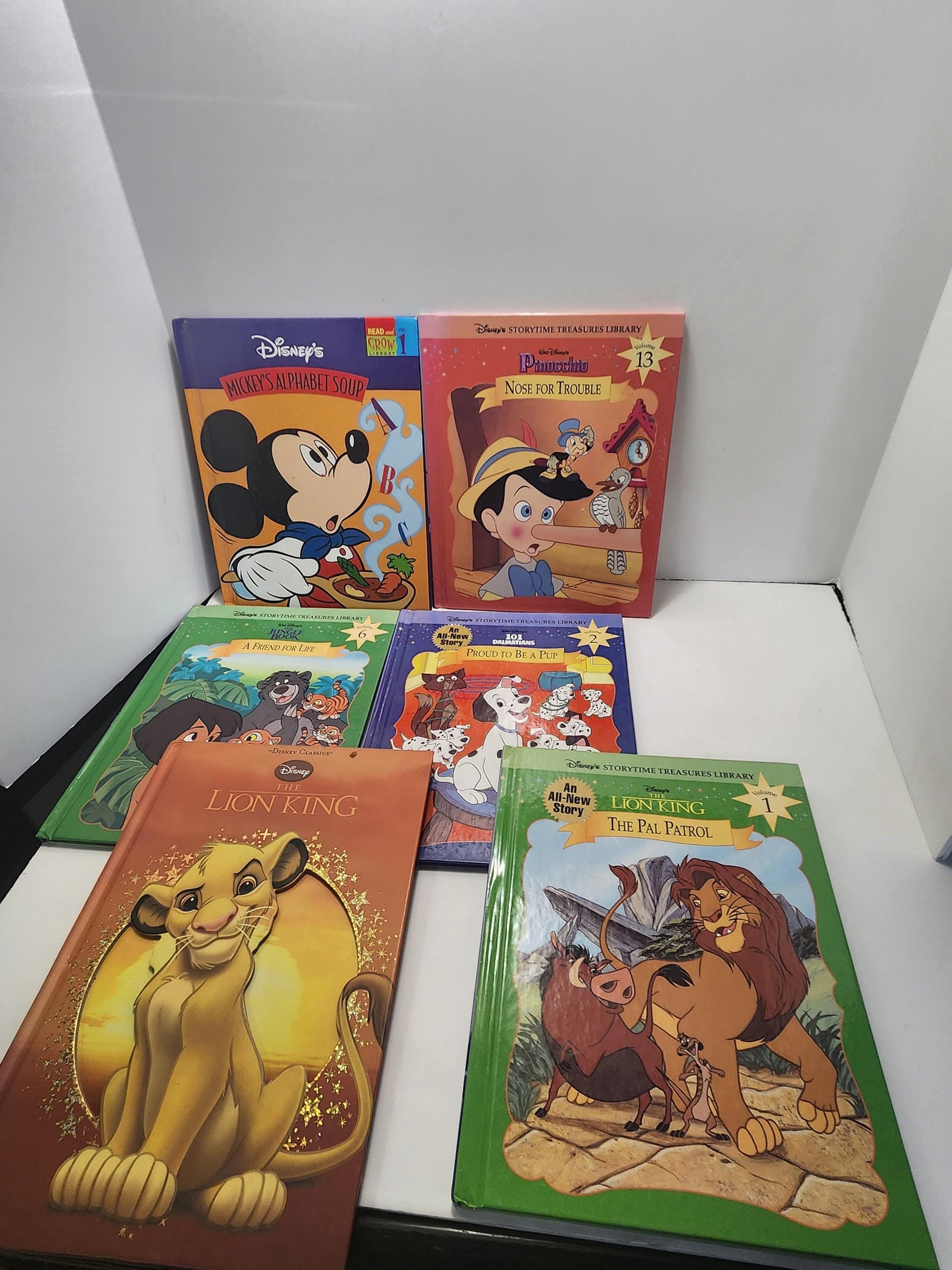 Disney's Vintage Children's Books LOT Of 6 - The Jungle Book - The Lion King - Lion King Gifts - Children's Books - Book LOT