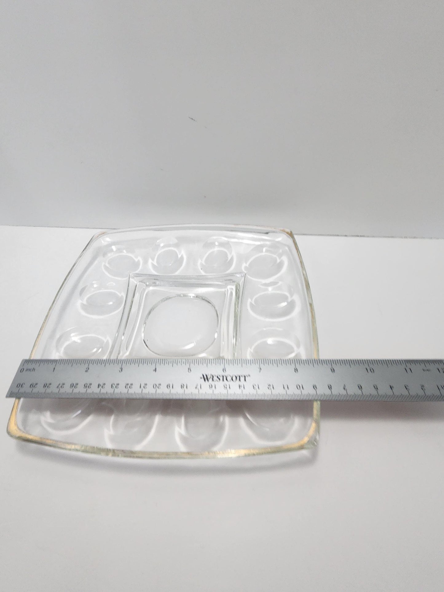 1980's Glass Egg Tray Serving Platter - Platters - Serving Tray - Serving Platters - Eggs - Egg Tray - Vintage Glass - Egg Serving Tray