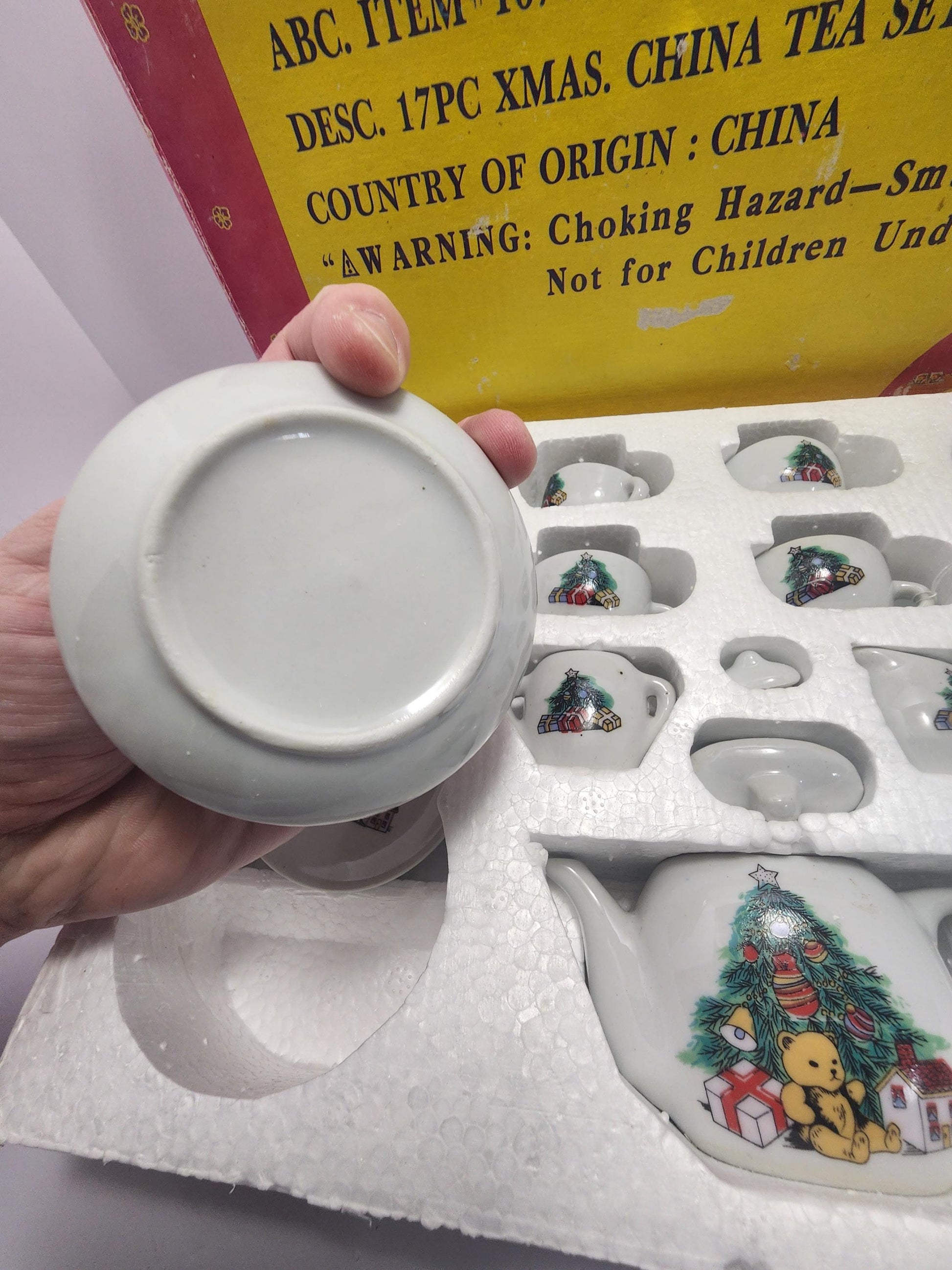 Children's Vintage 1980's Minature 17 Piece Non Toxic Tea Set EXCELLENT CONDITION - Minatures - Tea - Tea Set - Minature Tea Set - Children