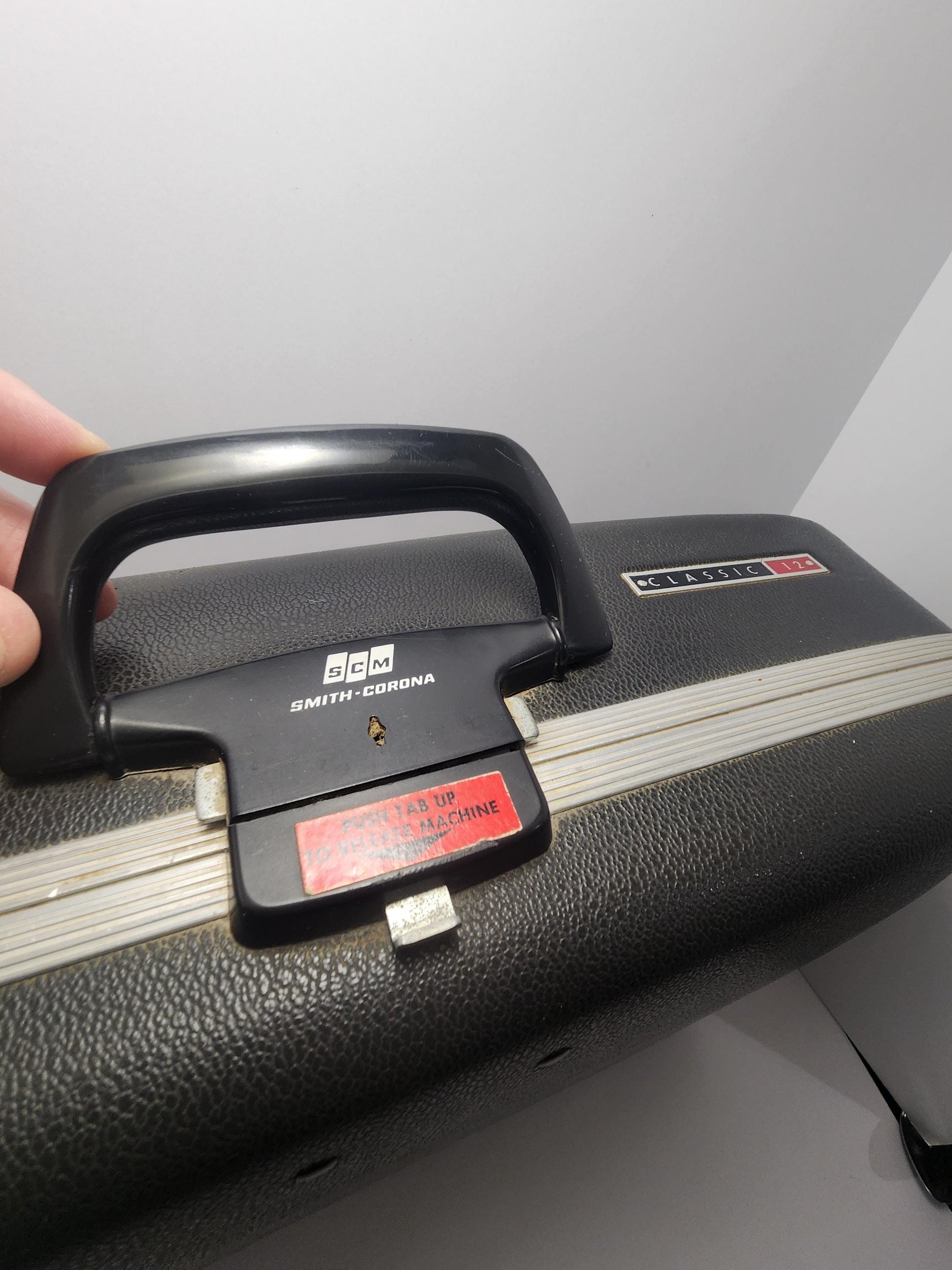 1966 Techno Blue Smith Corona Classic 12 Typewriter With Briefcase - Briefcase - Typewriter - Antiques - 1960's - Vintage Typewriter - Techn