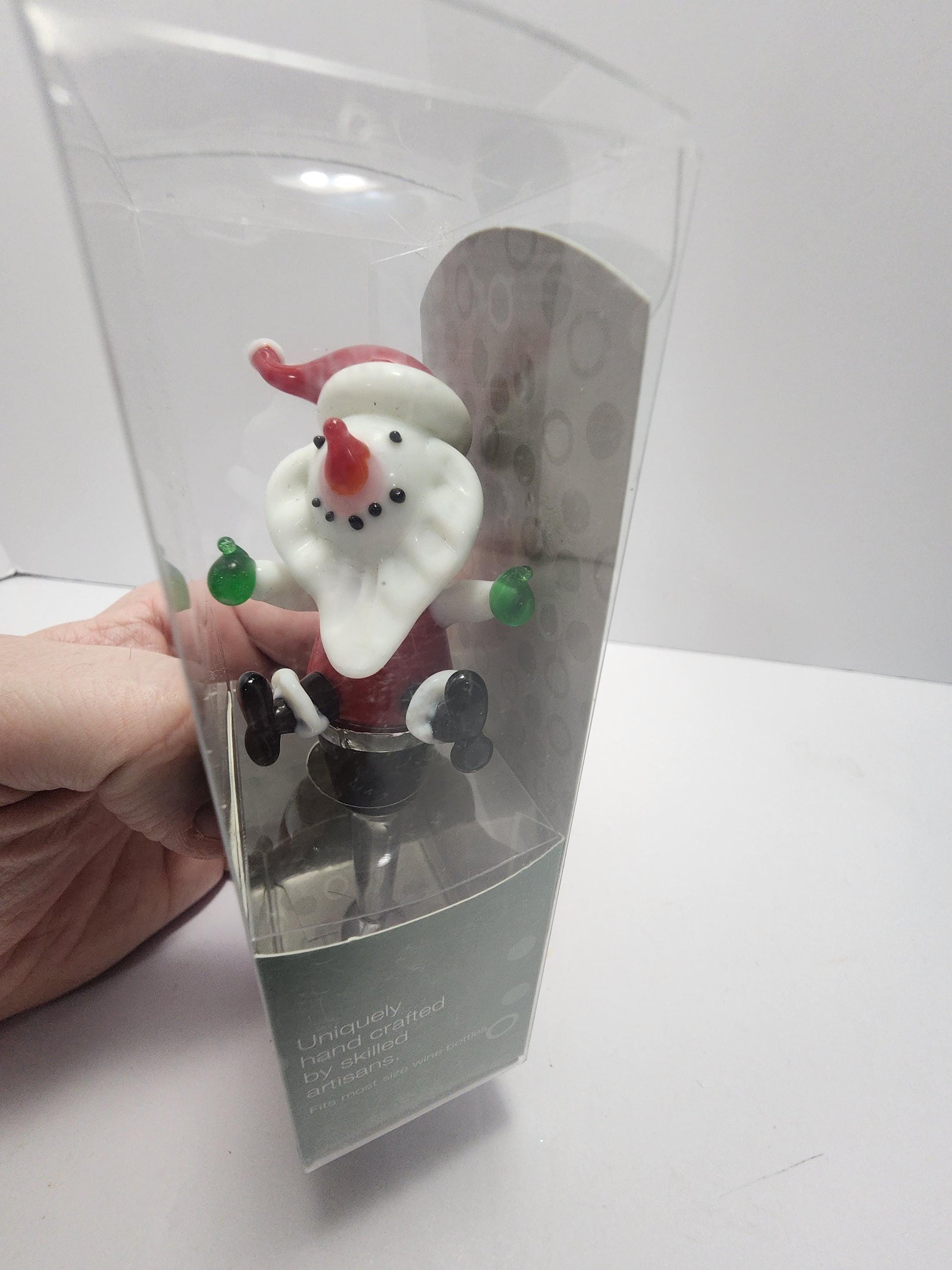 Santa Snowman Jolly Christmas Wine Topper - Wine Stopper - Wine Topper - Jolly - Christmas - Wine - Wine Drinkers - Christmas Decor