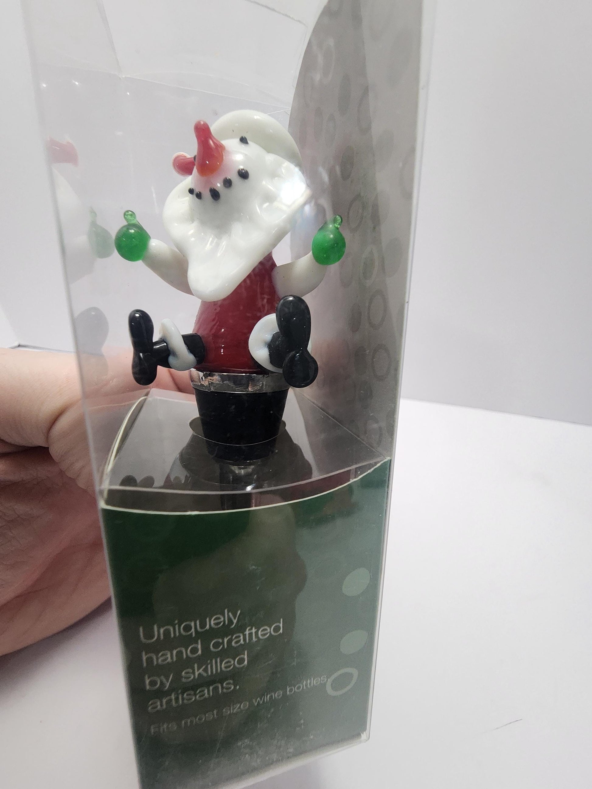 Santa Snowman Jolly Christmas Wine Topper - Wine Stopper - Wine Topper - Jolly - Christmas - Wine - Wine Drinkers - Christmas Decor