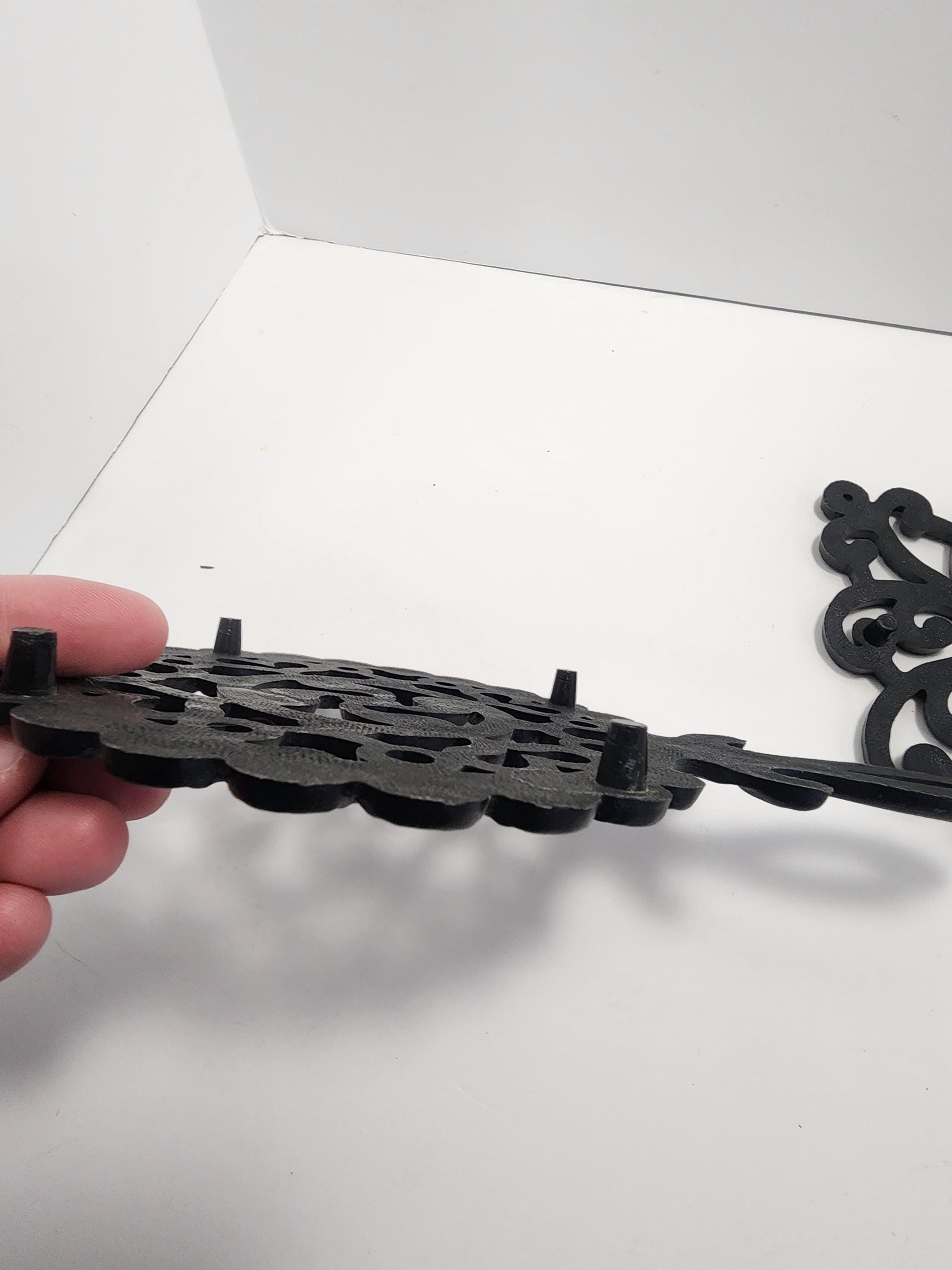 JZH Black Wrought Footed Trivets LOT Of 2 - Peacock - Tree Of Life - Trivets - JZH - Wrought - Kitchen - Cooking - Pots - Pans