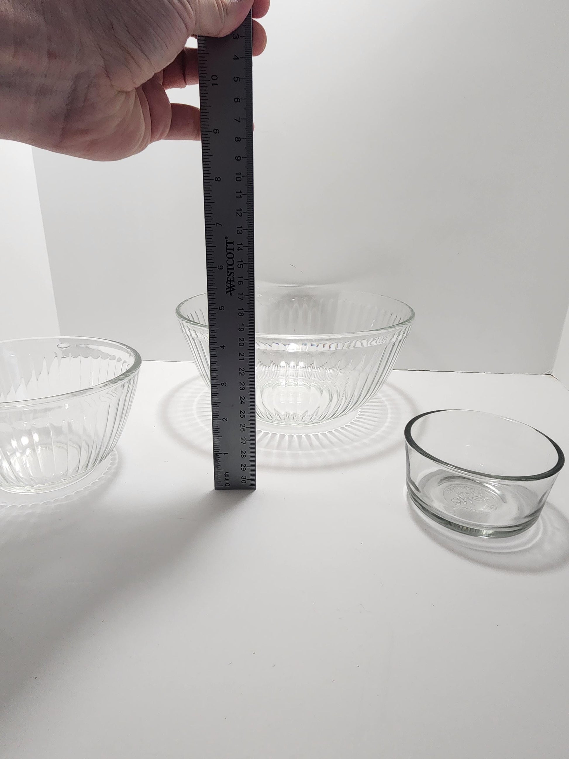 Pyrex Glass Mixing Bowls LOT Of 3 - Pyrex - Glass Bowls - Mixing Bowls - Glass Mixing Bowld - Pyrex Bowls - Pyrex Glass