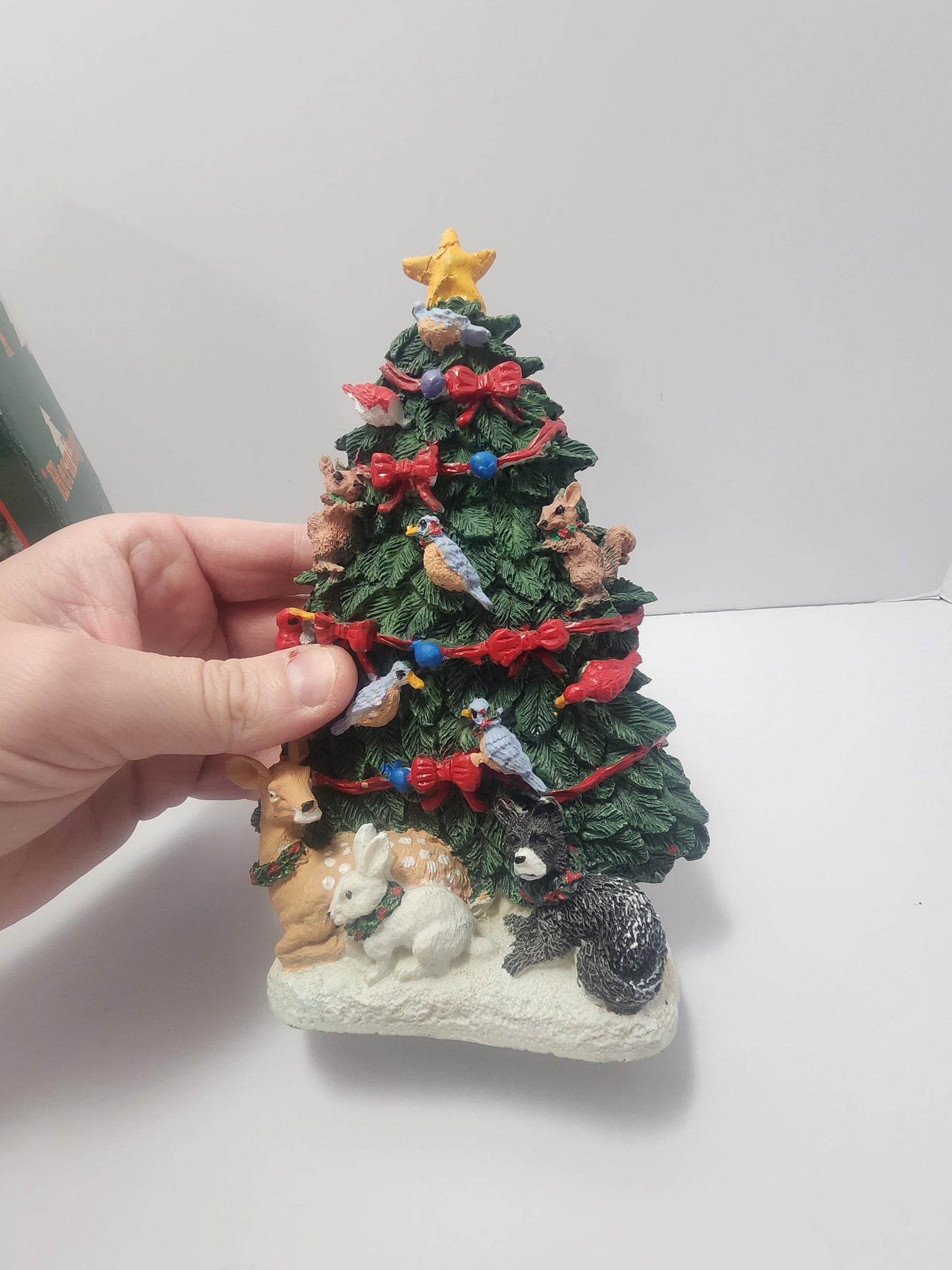 1995 Heritage Pottery Porcelain Christmas Tree Stand Decoration - Heritage Pottery - 1990's - Vintage Christmas - Christmas Decorations