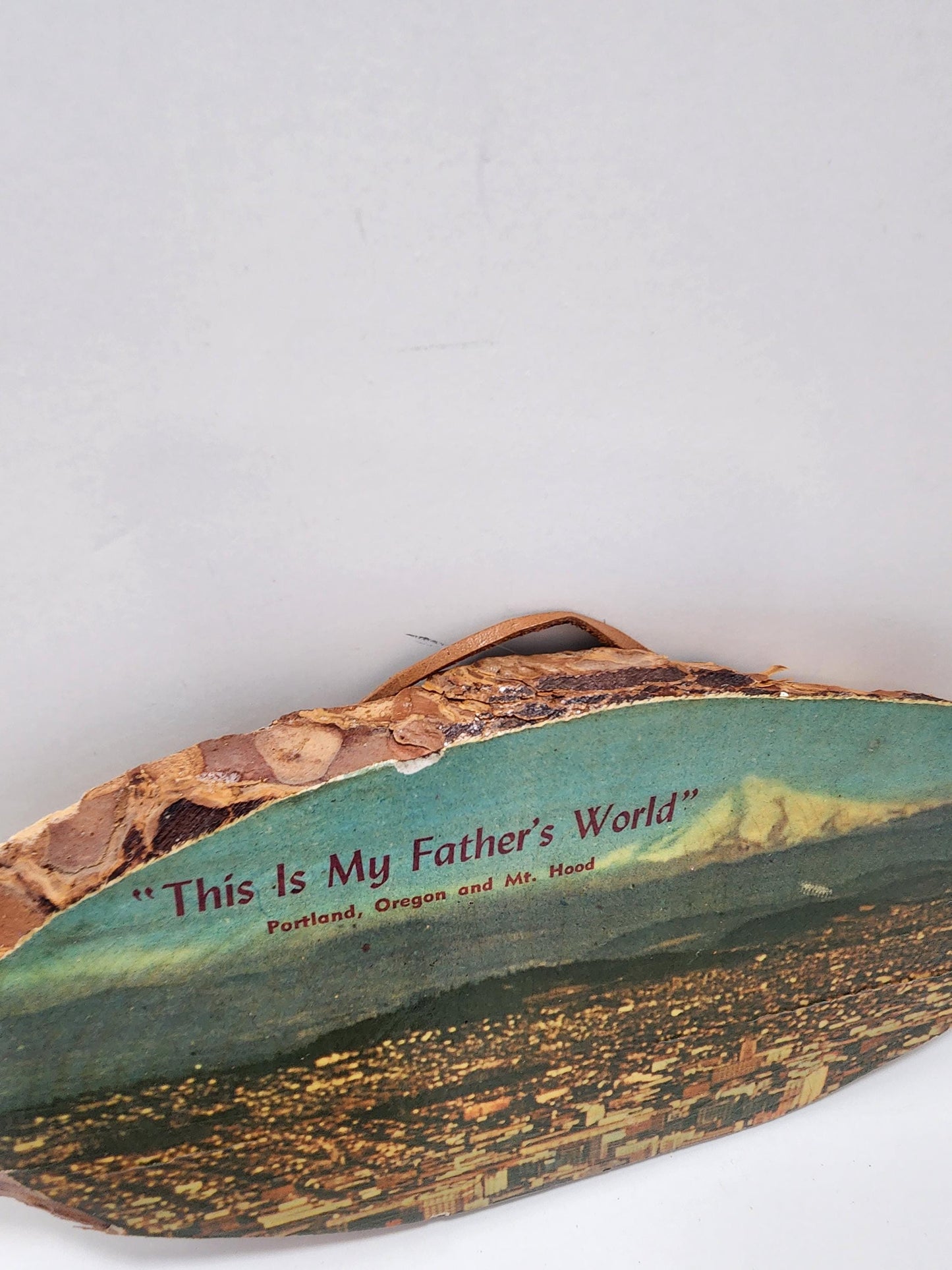 Midcentury National Parks Wooden Decorative Sign Portland Oregon & Mt Hood - Mt Hood - Portland Oregon - Oregon - National Parks