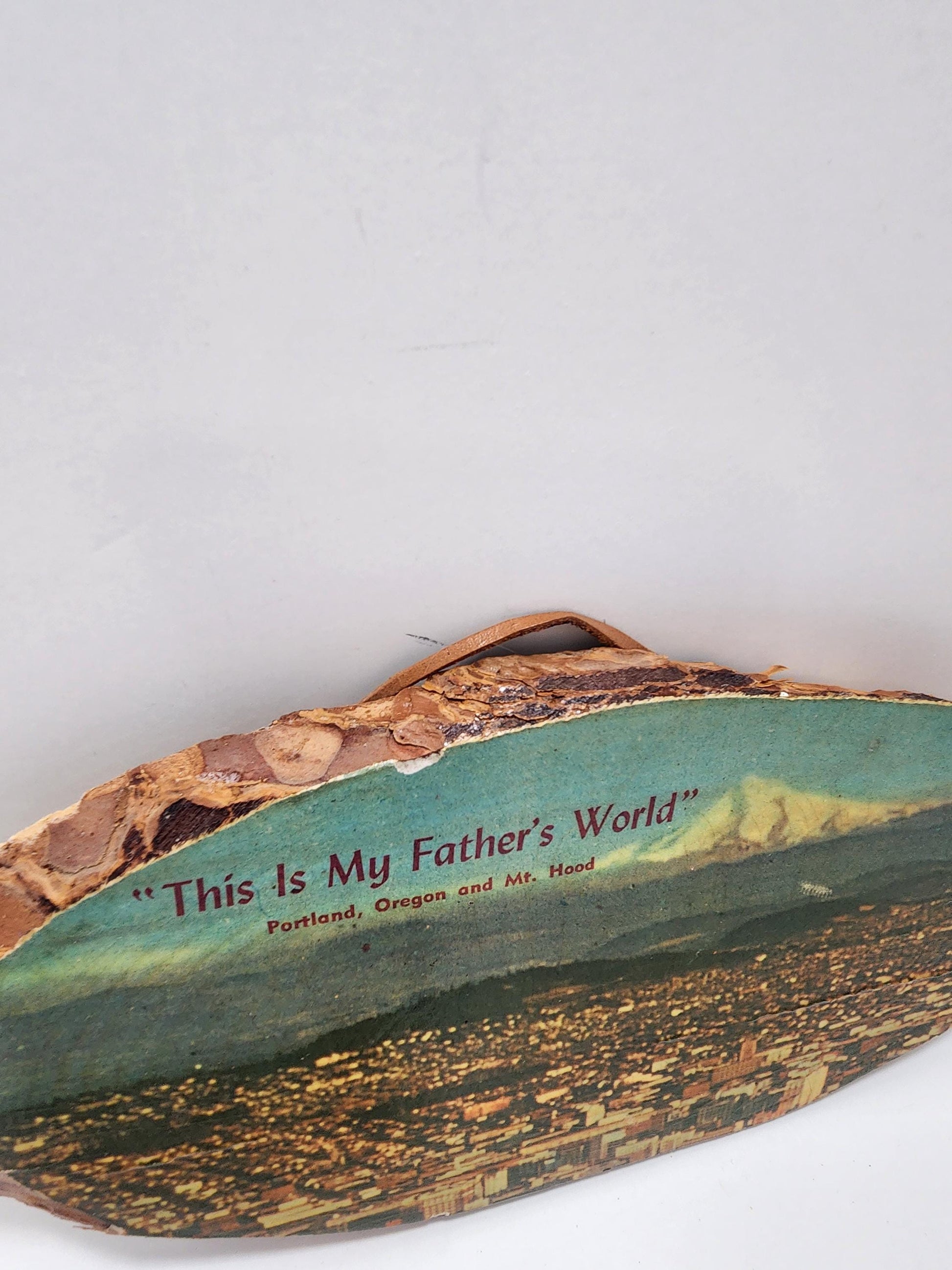 Midcentury National Parks Wooden Decorative Sign Portland Oregon & Mt Hood - Mt Hood - Portland Oregon - Oregon - National Parks