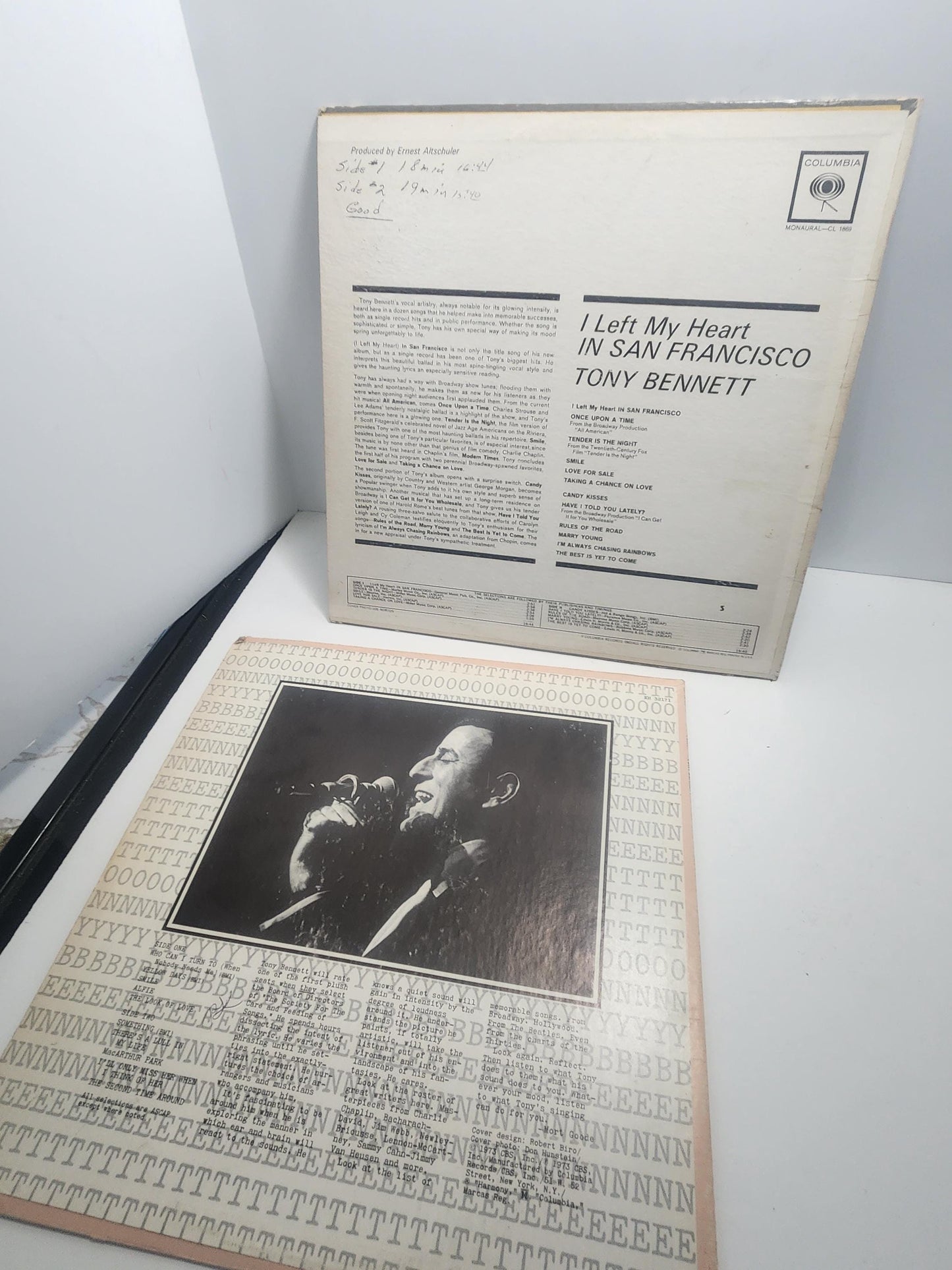 Tony Bennett 1980's Vintage Vinyl LP Records LOT Of 2 - Tony Bennett - 1980's - Vinyl - Vinyl Records - Vinyl LP Records - Music