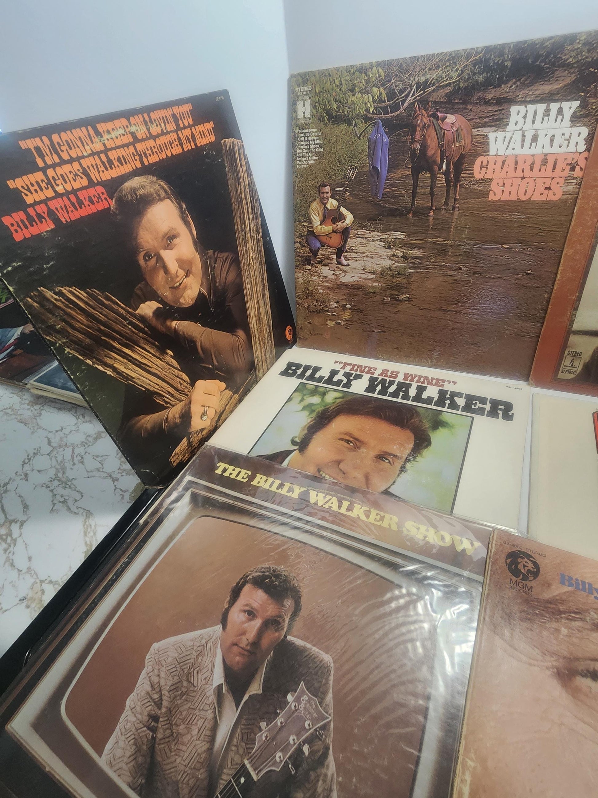 Billy Walker 1970's 1980's Vinyl LP Records LOT Of 9 - Billy Walker - Billy Walker Records - Country Music - Vinyl - Vinyl LP Records