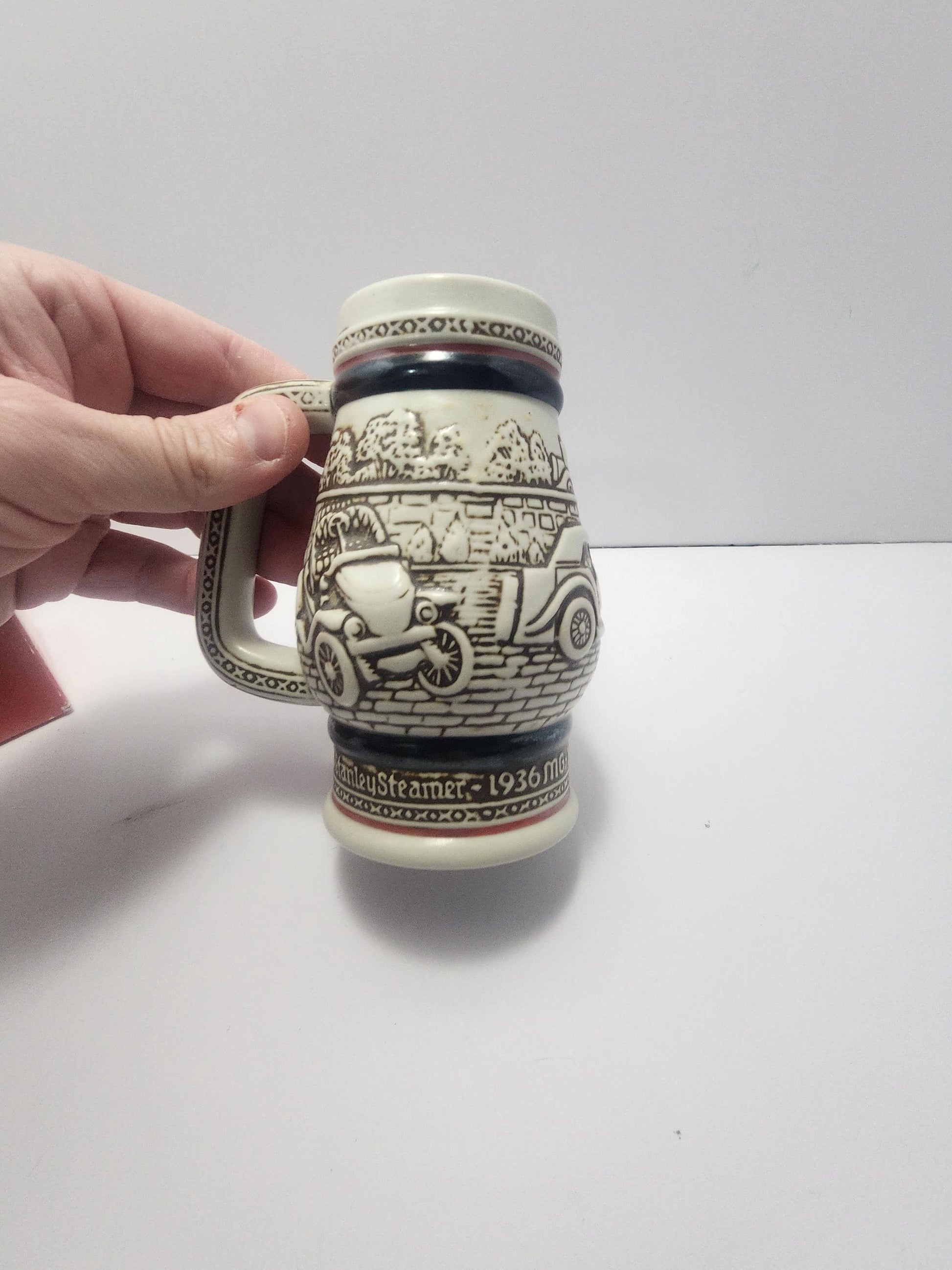 1982 Avon Beer Stein with Classic Cars - Steins - Cars - Classic Cars - Beer - Beer Stein - Avon - Avon Stein