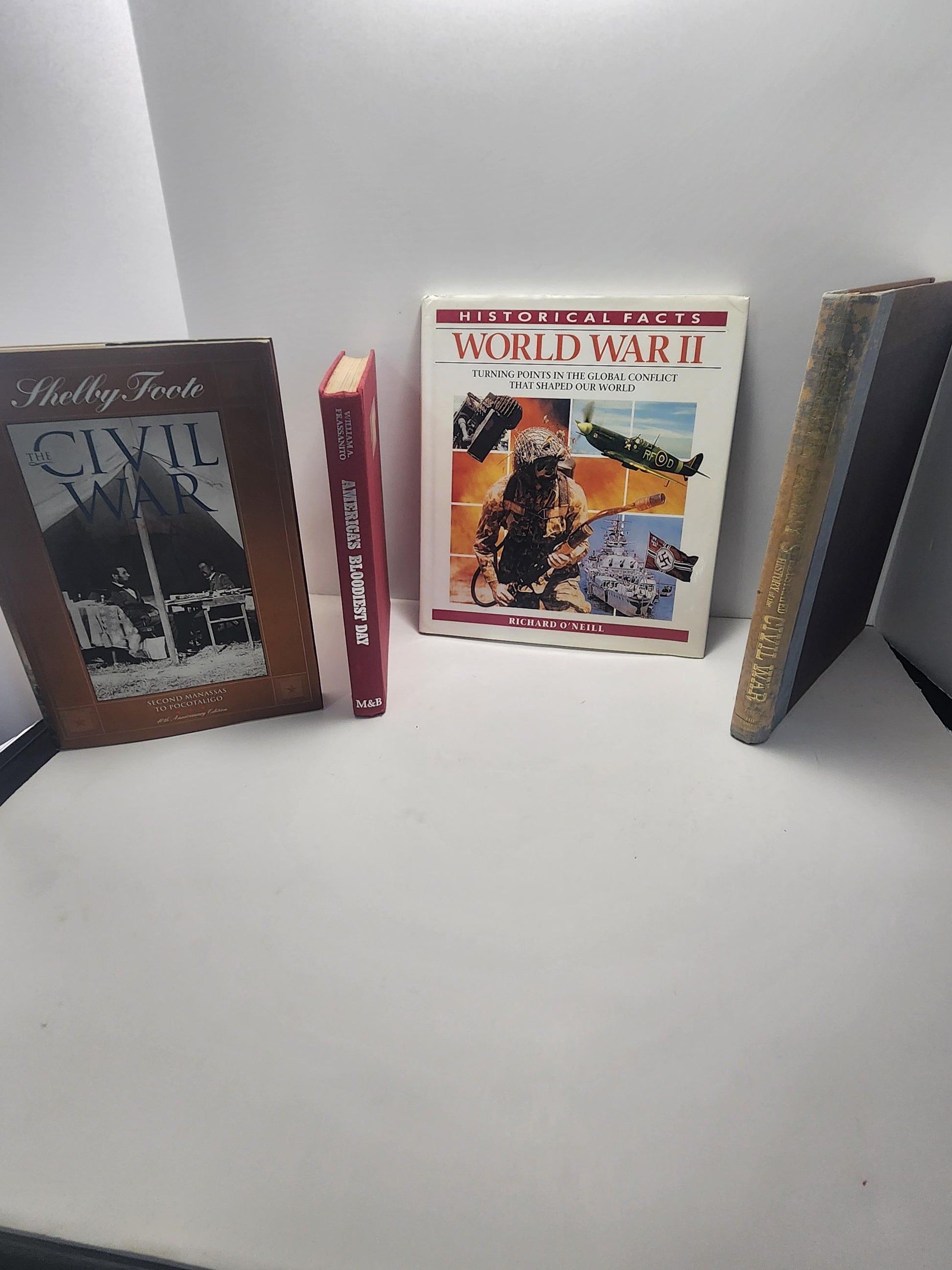 Vintage 1950's to 1980's World War Books - Army - War - American History - Books - Cival War - World War - War Books