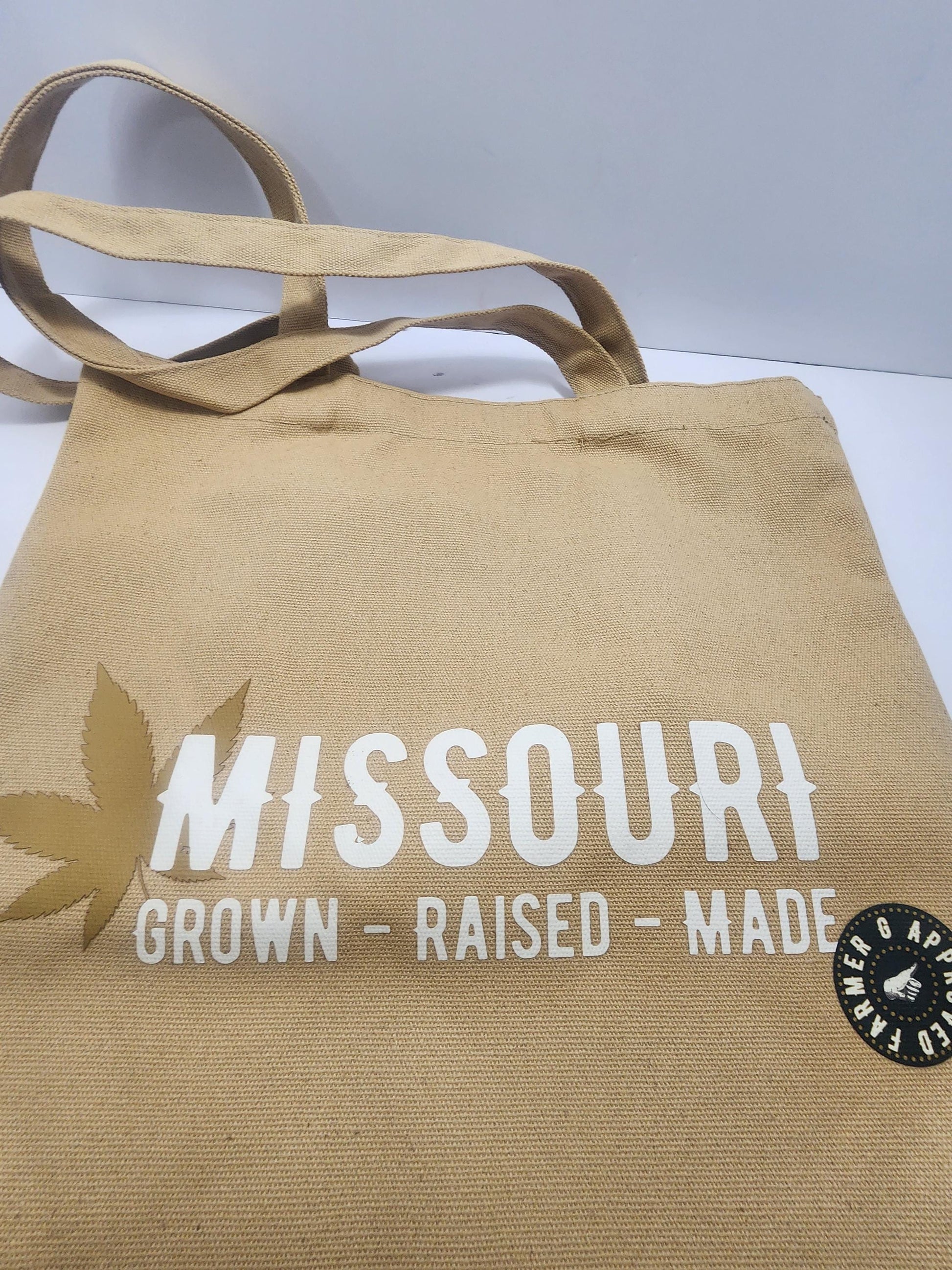 Farmer G Canvas Tote Bag with Stash Pocket - Dispensary - Bags - Tote Bag - Canvas Bag - Gift For Smokers - Smokers - Carry Bags
