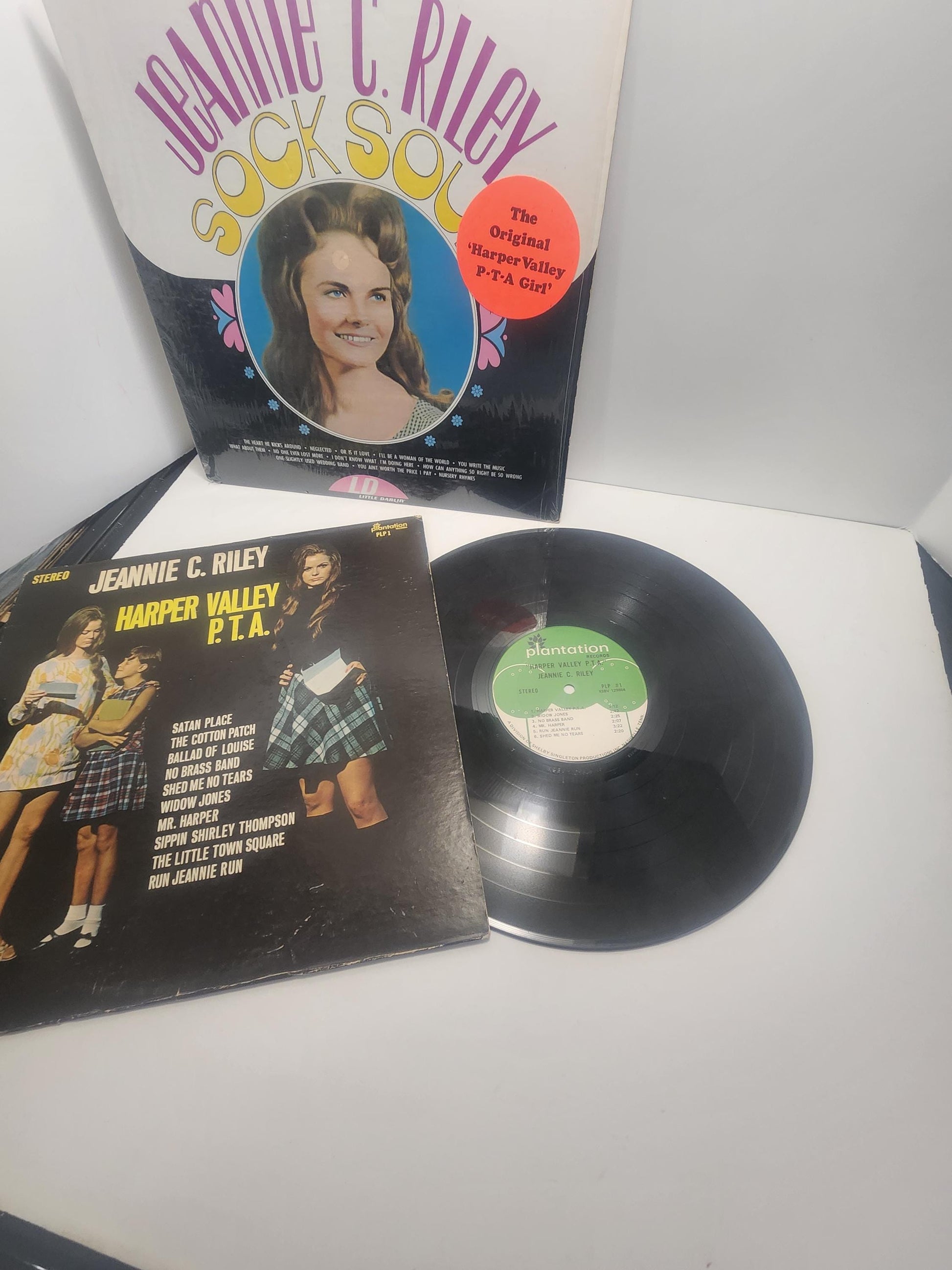 Jeannie Riley Vintage 1980's Vinyl LP Records LOT Of 2 - Jeannie Riley - Records - Vinyl - Vintage Records - Vinyl LP Records