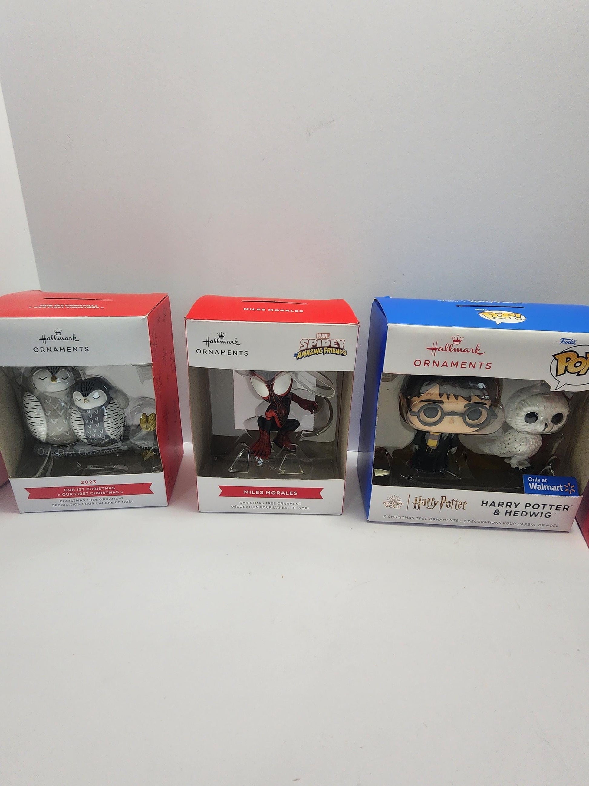 Hallmark Christmas Ornaments - Christmas - Ornaments - Hallmark - Hallmark Ornaments - Owls - Harry Potter - Spiderman - The Office - WWE