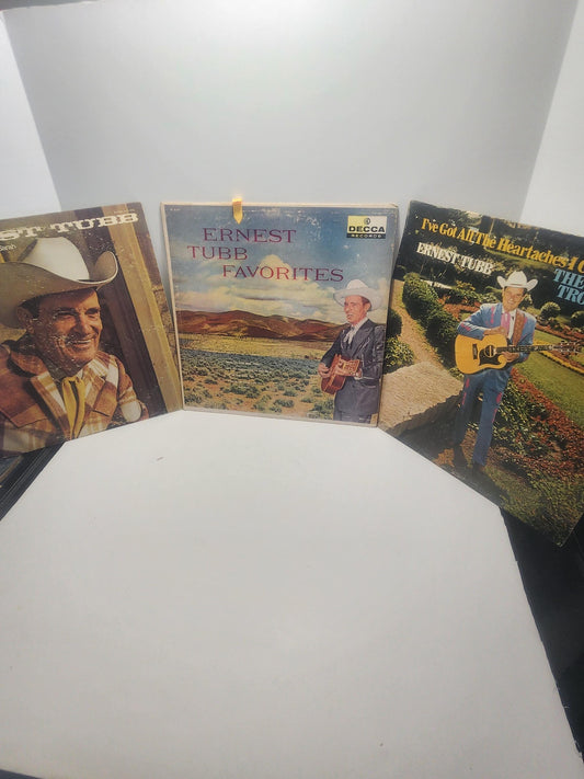 Ernest Tubb Vintage 1980's Vinyl LP Records LOT Of e - Ernest Tubb - Vinyl - Vinyl Records - LP Records - Country Music - Orginal Records