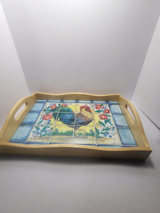Rooster Kitchen BEAUTIFUL Serving Tray - Roosters - Chickens - Farm Animals - Farm Decorations - Trays - Serving Tray - Serving