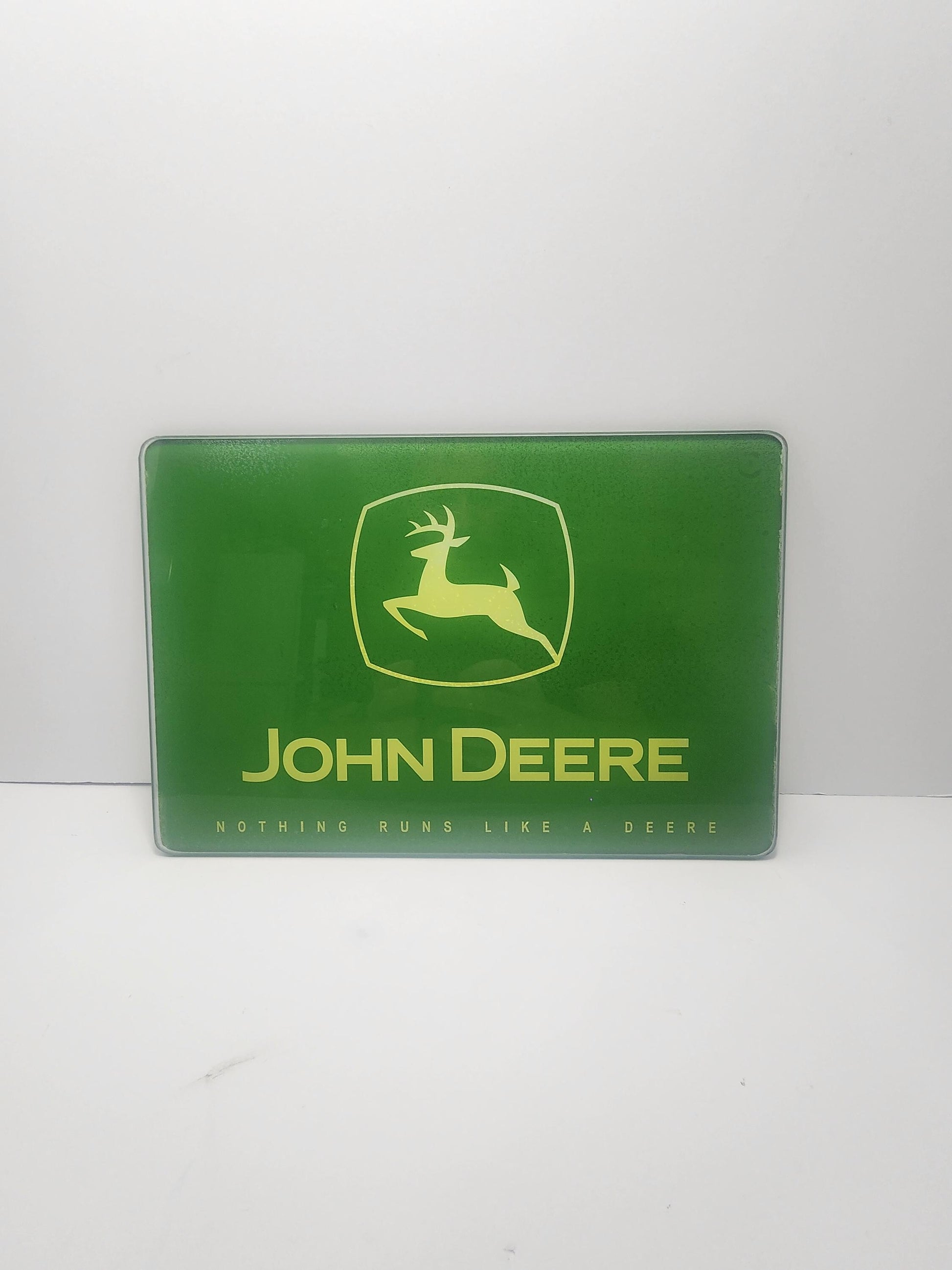 John Deere Glass Cutting Board - Kitchen - Cutting Board - Cooking - John Deere - Farm Decorations - John Deere Gifts - Farm Decorations