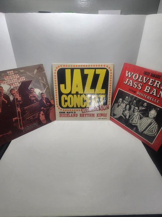 1970's Vintage Jazz Vinyl LP Records LOT Of 3 - Jazz - Jazz Records - Vinyl - Vinyl Records - Jazz Bands - Jazz Concert - Wolverine Jazz