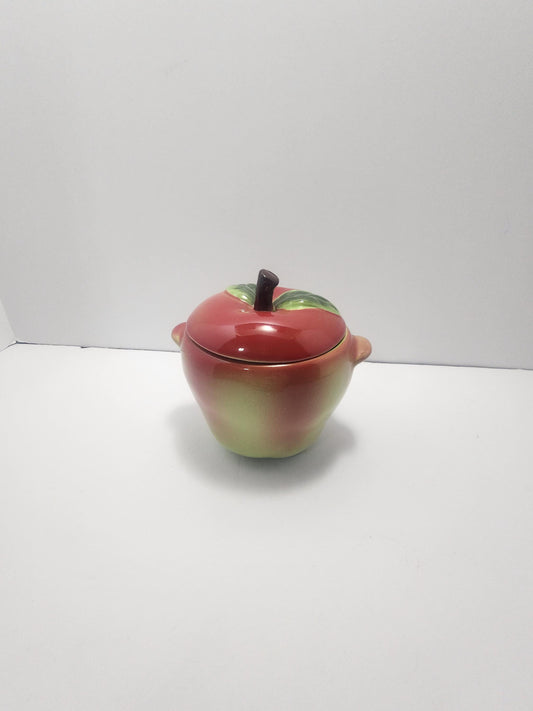 Vintage Ceramic Apple Jar By Hull - Apples - Apple Decorations - Jars - Kitchen - Kitchen Decor - Teachers - Gift For Teachers