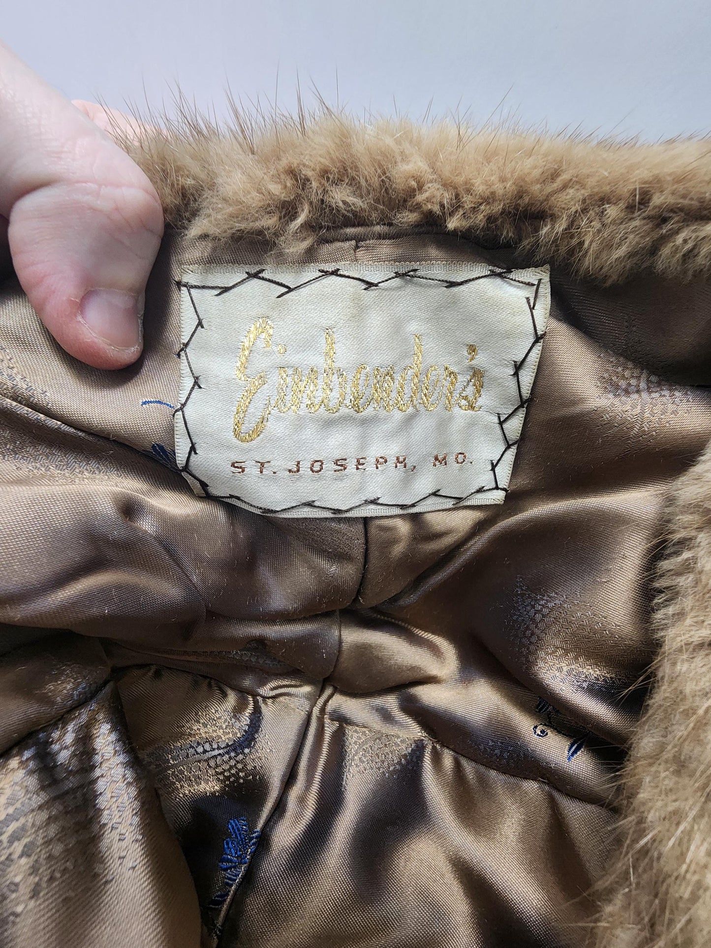 Mink Stole 1930's Era With Antique Handmade Hanger - Fur - Fur Coats - Gunders St Joseph Missouri - Missouri - Stole - Fur Coats - Mink