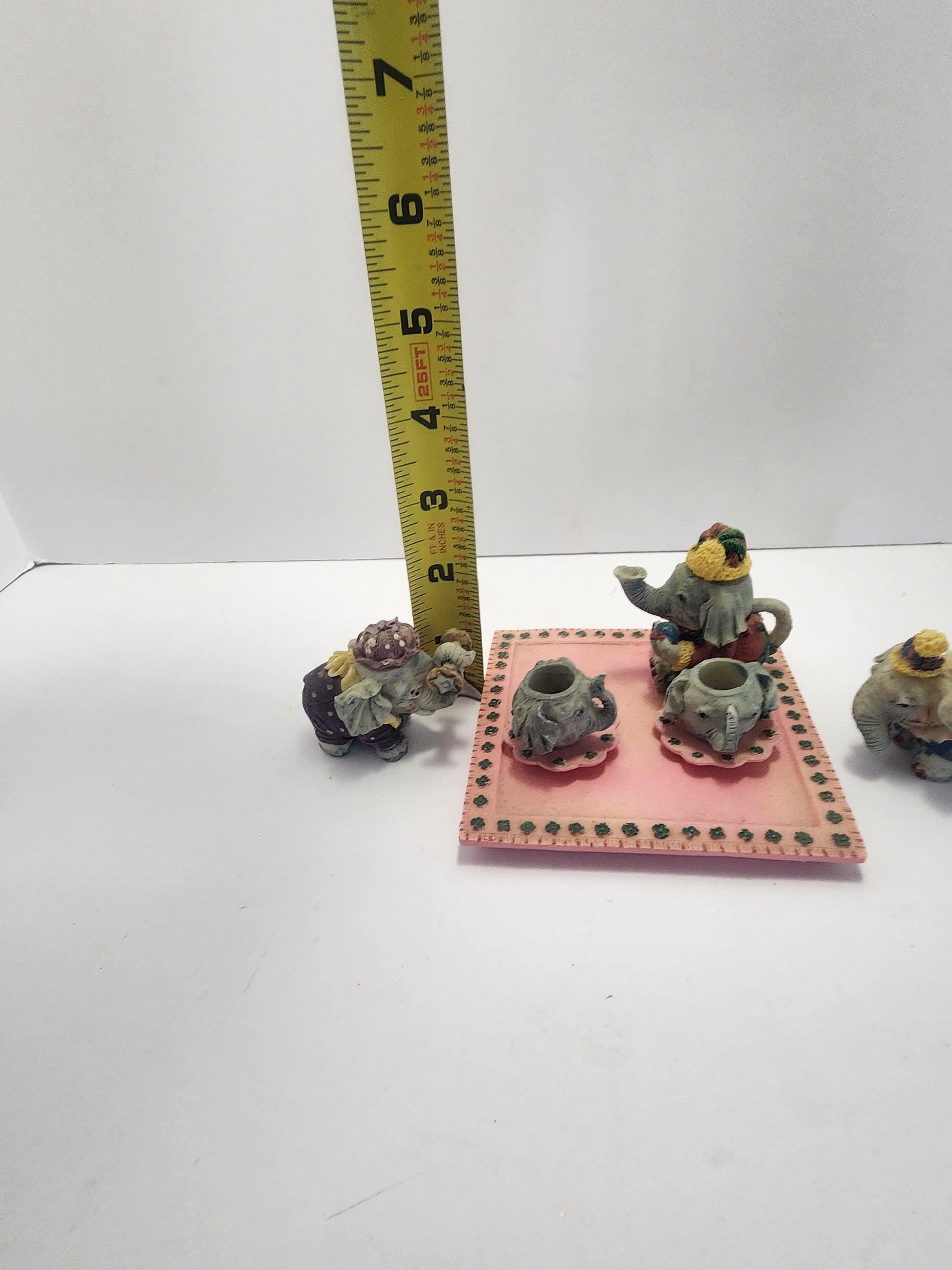 Minature Elephant Tea Set - Elephants - Tea Set - Minature Tea Set - Tea - Elephant Figurines