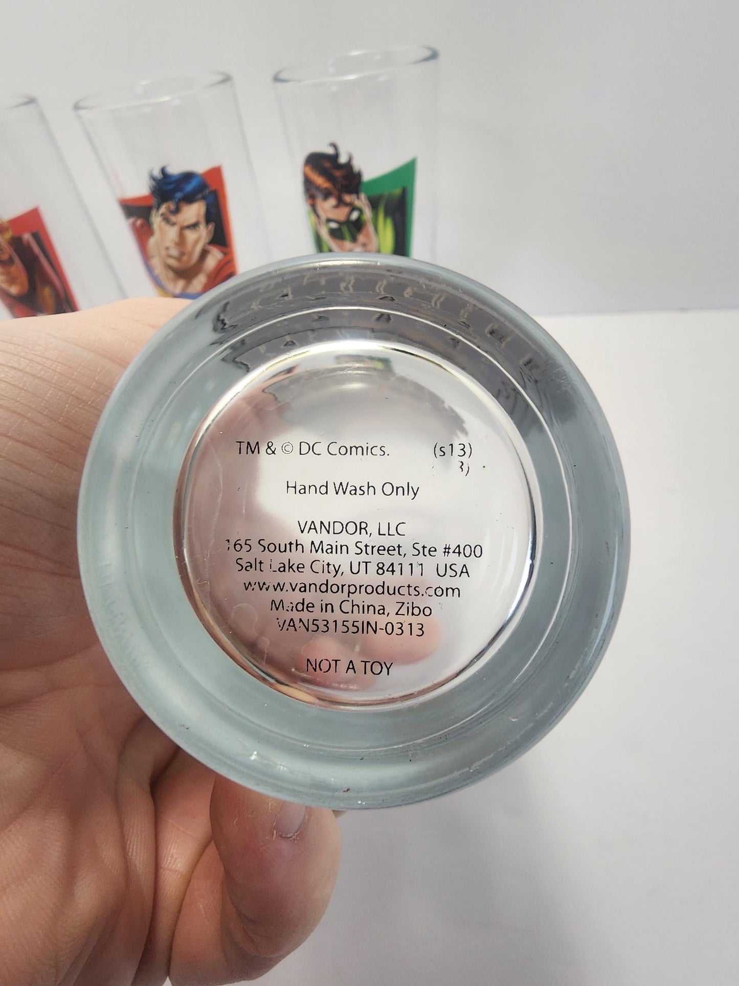 DC Super Heros Character Glasses SET Of 4 - Batman - Green Lantern - Superman - Flash - DC - Dc Comics - Superheros - Character Glasses