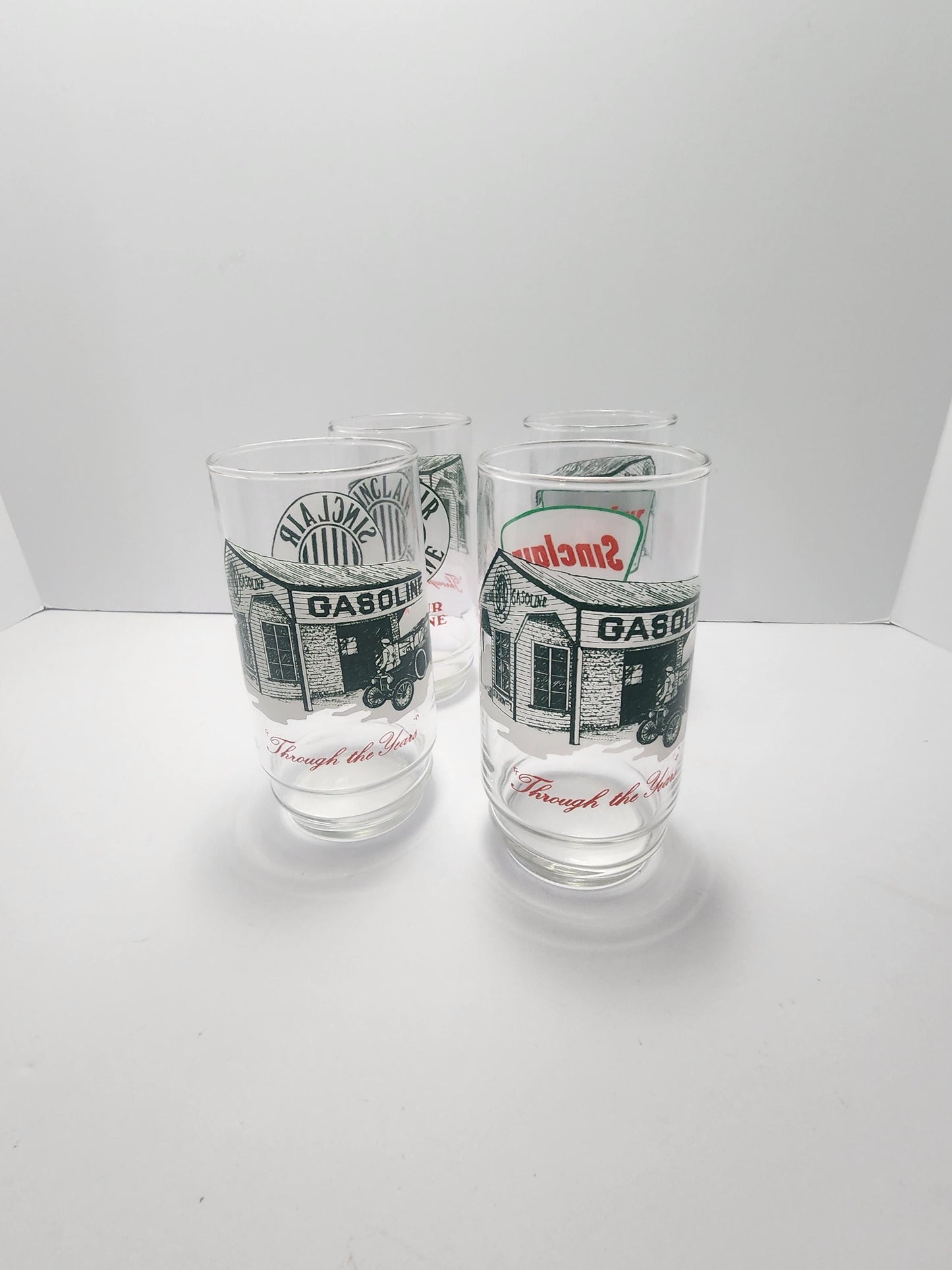 Sinclair Glass - 1919 Sinclair Glass - Through The Years Sinclair Glass - Vintage Gasoline - Sinclair - Sinclair Memorbilla - Sinclair Glass