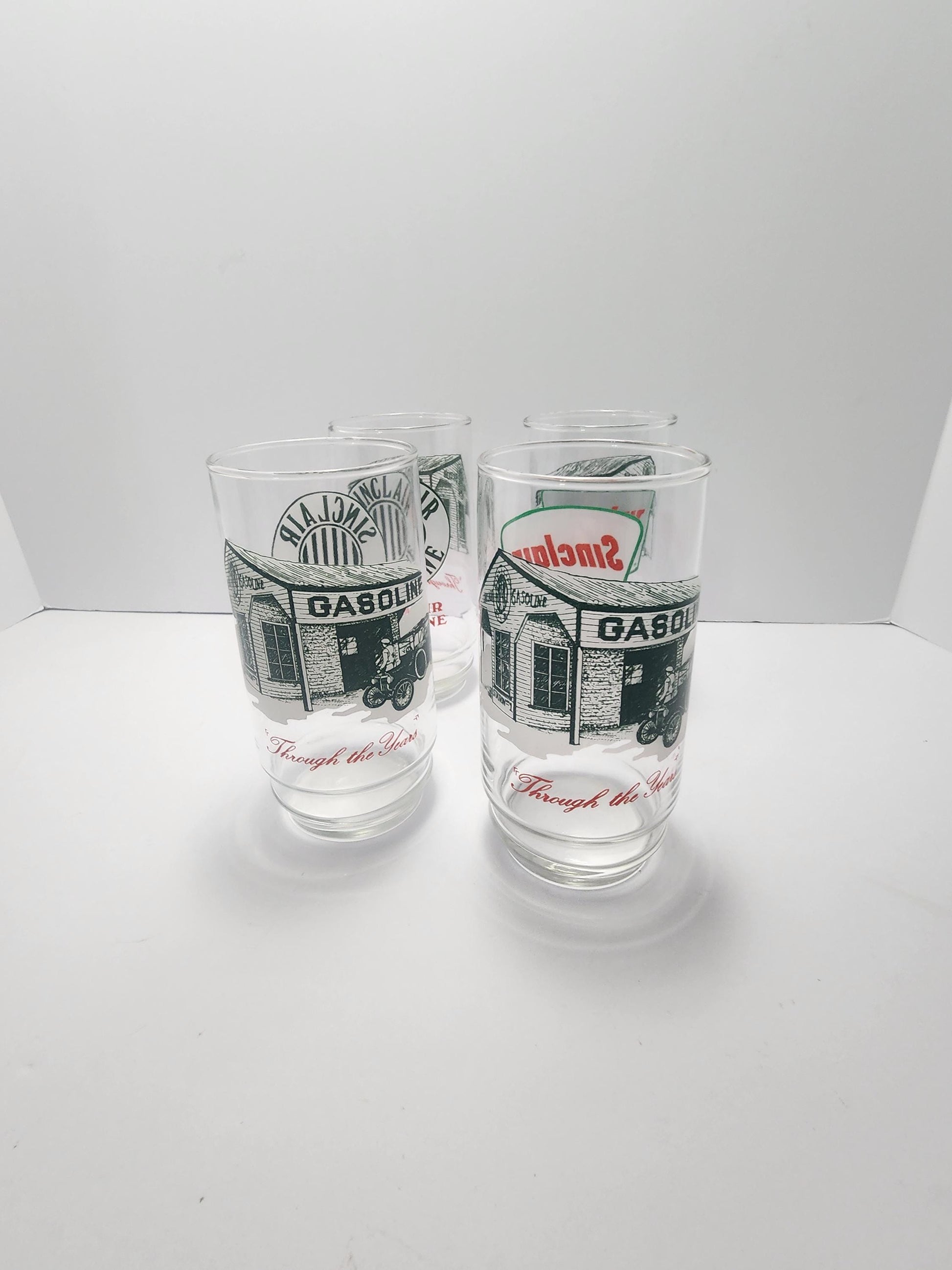 Sinclair Glass - 1919 Sinclair Glass - Through The Years Sinclair Glass - Vintage Gasoline - Sinclair - Sinclair Memorbilla - Sinclair Glass