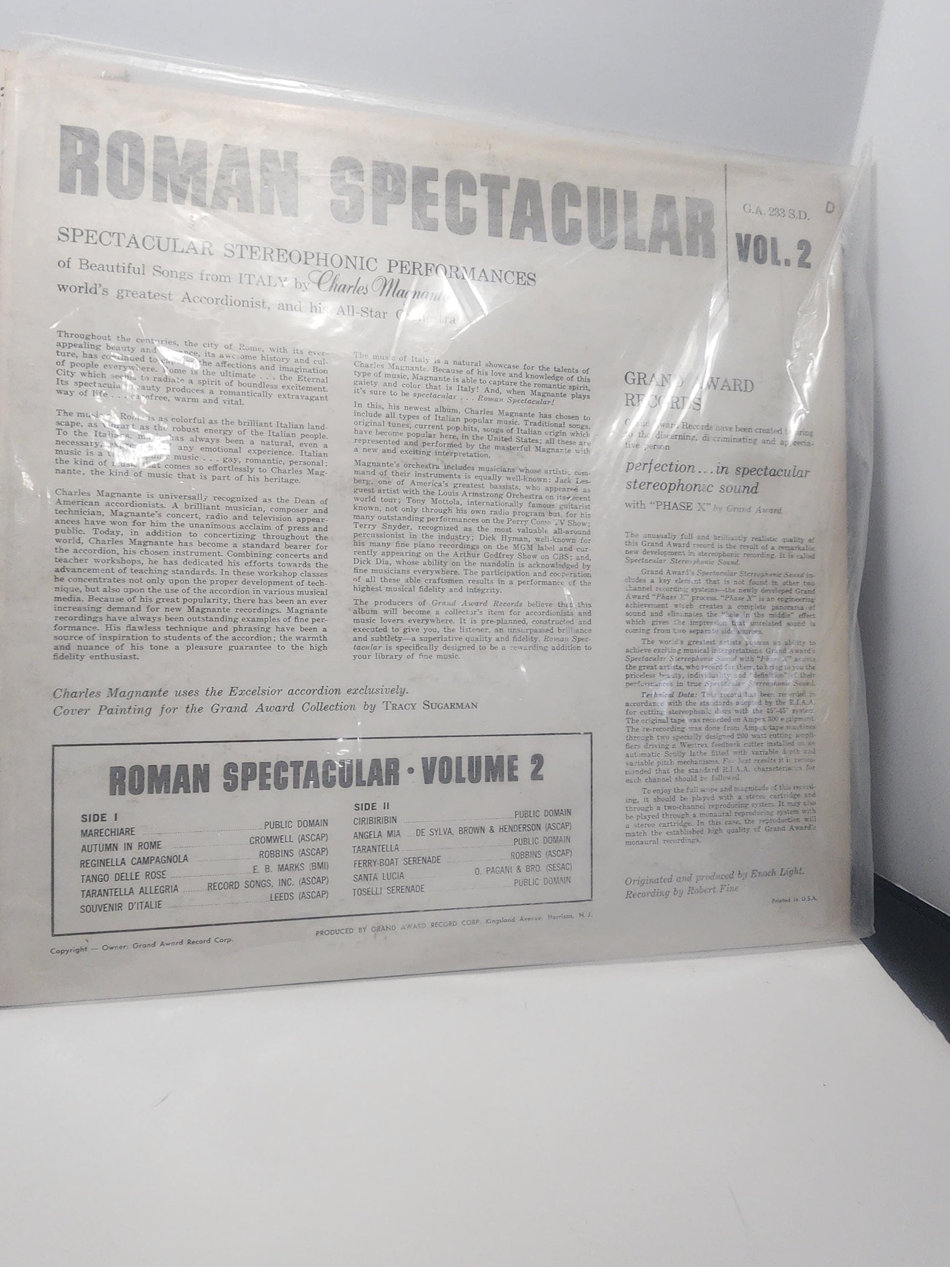Roman Spectacular 1970's Vinyl LP Records LOT Of 2 - Vinyl - Vinyl LP Records - Vintage Records - 1970's - Roman Spectacular - Orchestra