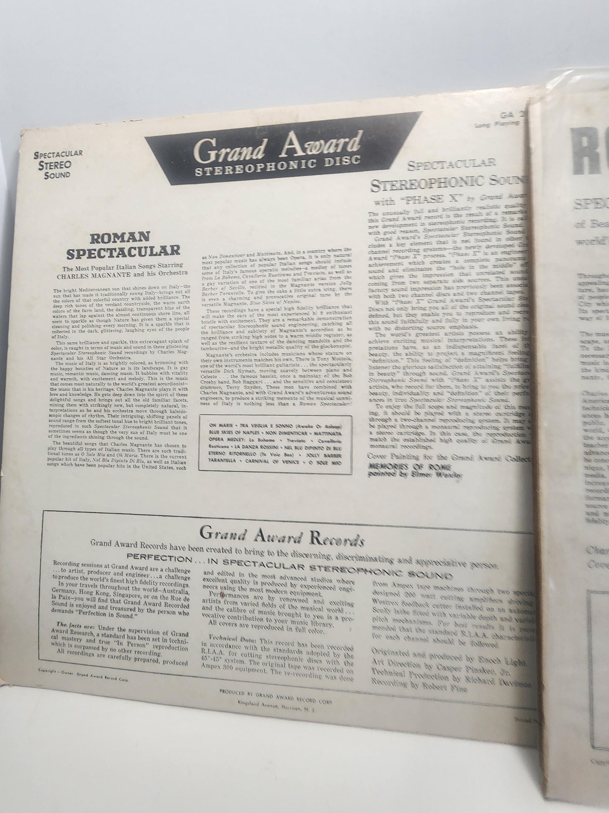 Roman Spectacular 1970's Vinyl LP Records LOT Of 2 - Vinyl - Vinyl LP Records - Vintage Records - 1970's - Roman Spectacular - Orchestra