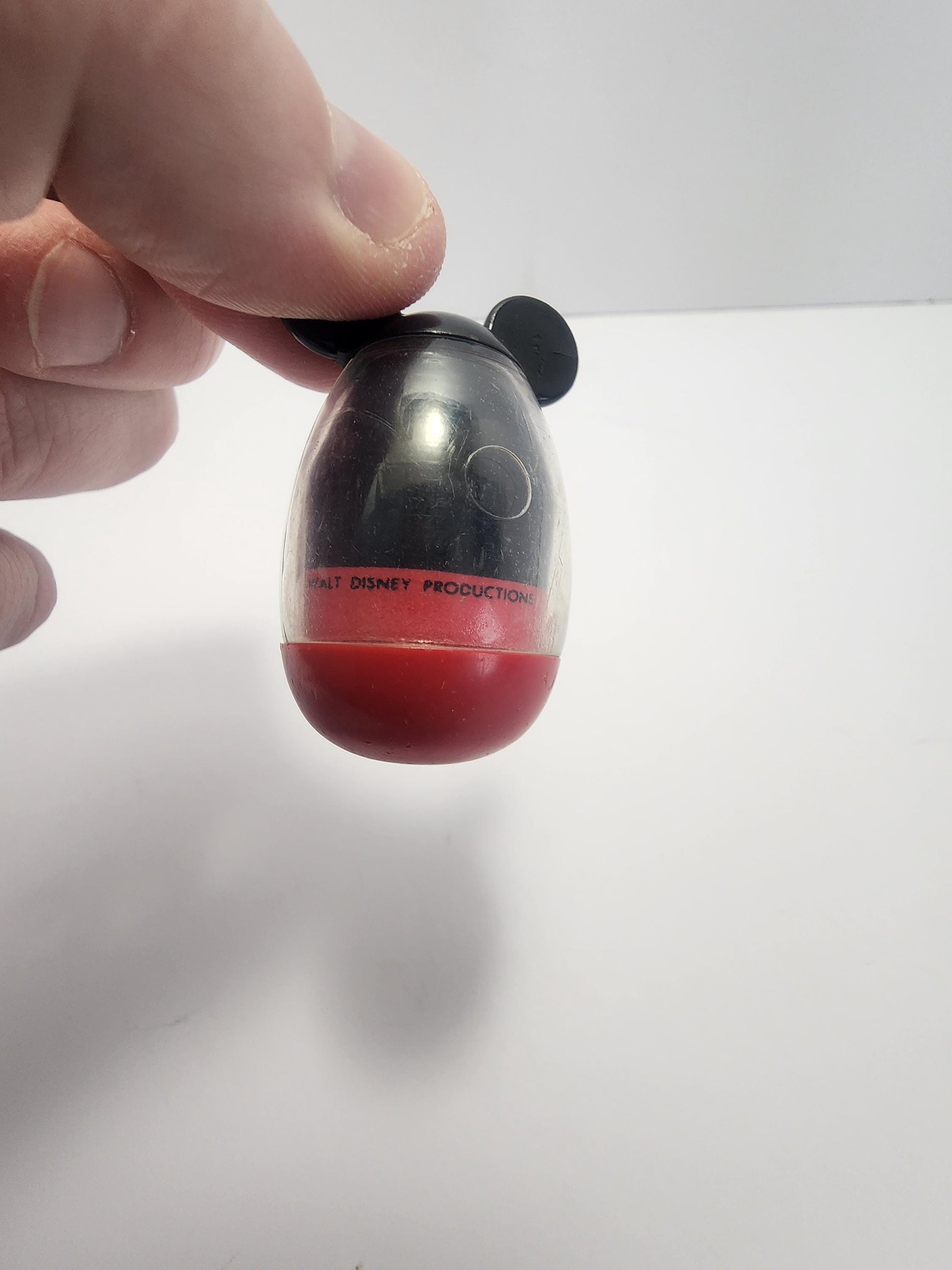 1970's Mickey Mouse Weeble Wobble Toy - Mickey Mouse - Walt Disney - Vintage Toys - 1970's - Weebles - Weeble Wobble