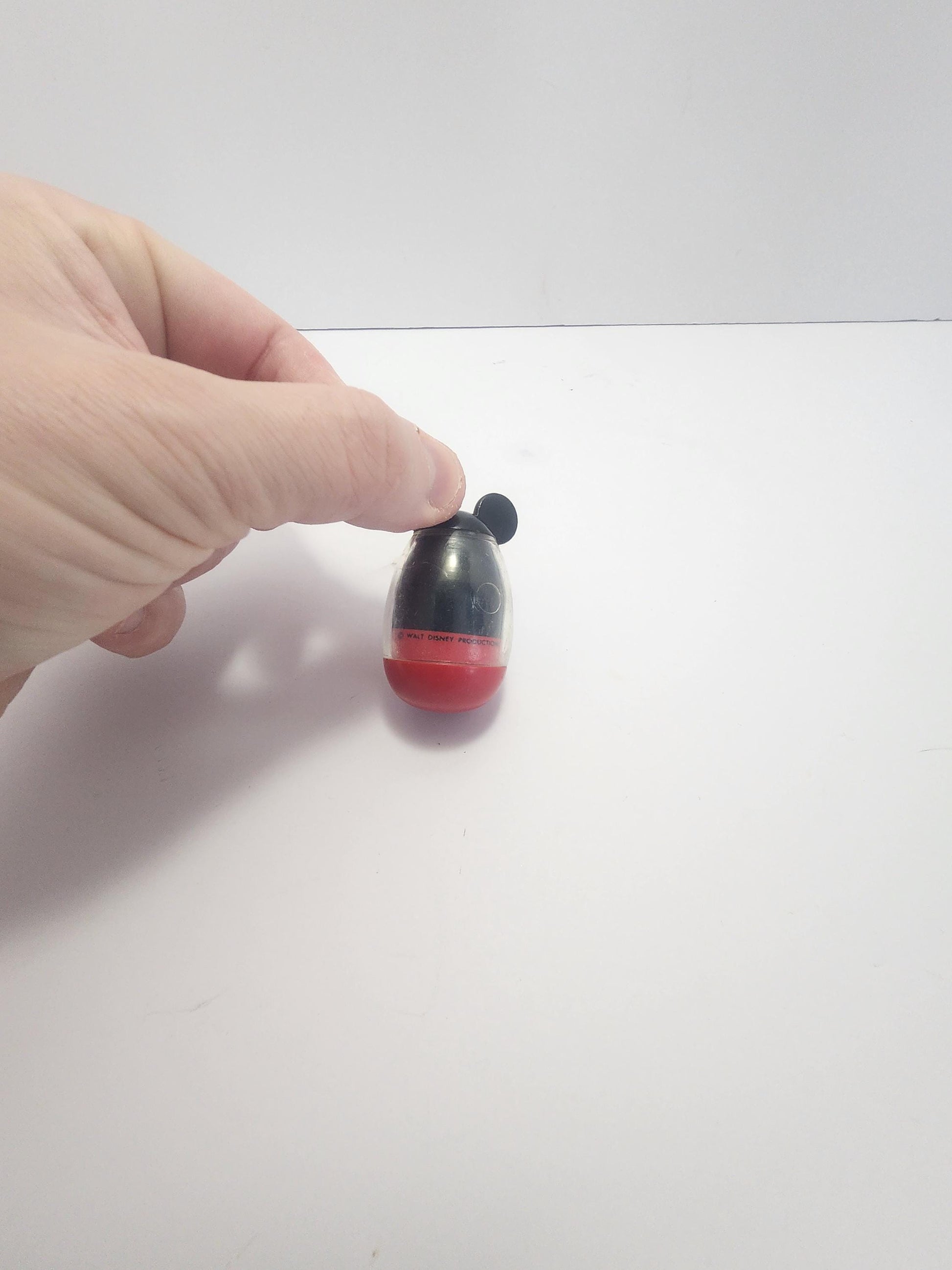 1970's Mickey Mouse Weeble Wobble Toy - Mickey Mouse - Walt Disney - Vintage Toys - 1970's - Weebles - Weeble Wobble