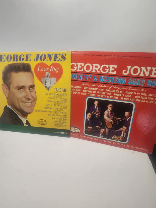 George Jones 1970's Orginal Vintage Vinyl LP Records LOT Of 2 - George Jones - Vinyl - Vinyl Records - LP Records - 1970s