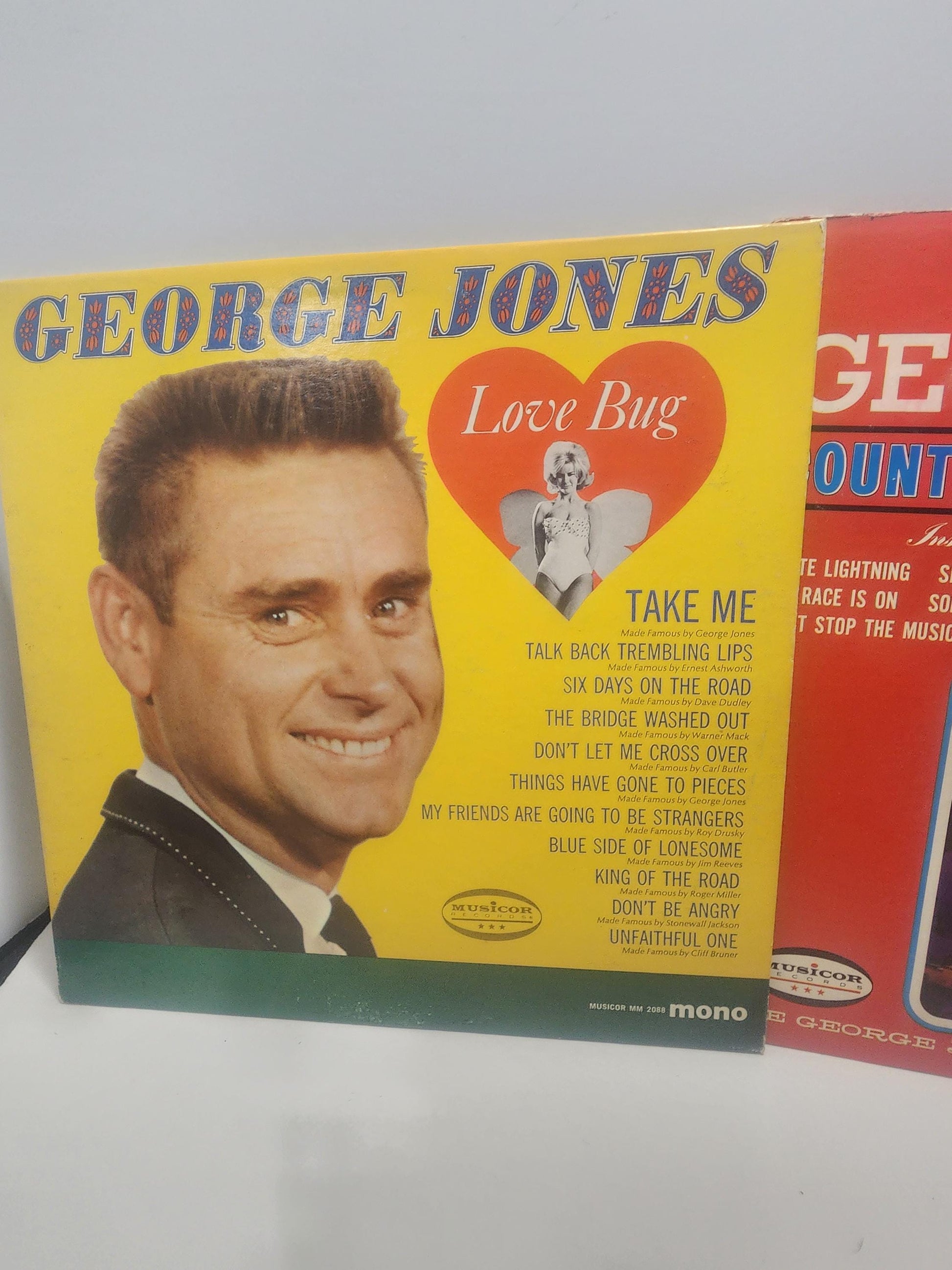 George Jones 1970's Orginal Vintage Vinyl LP Records LOT Of 2 - George Jones - Vinyl - Vinyl Records - LP Records - 1970s