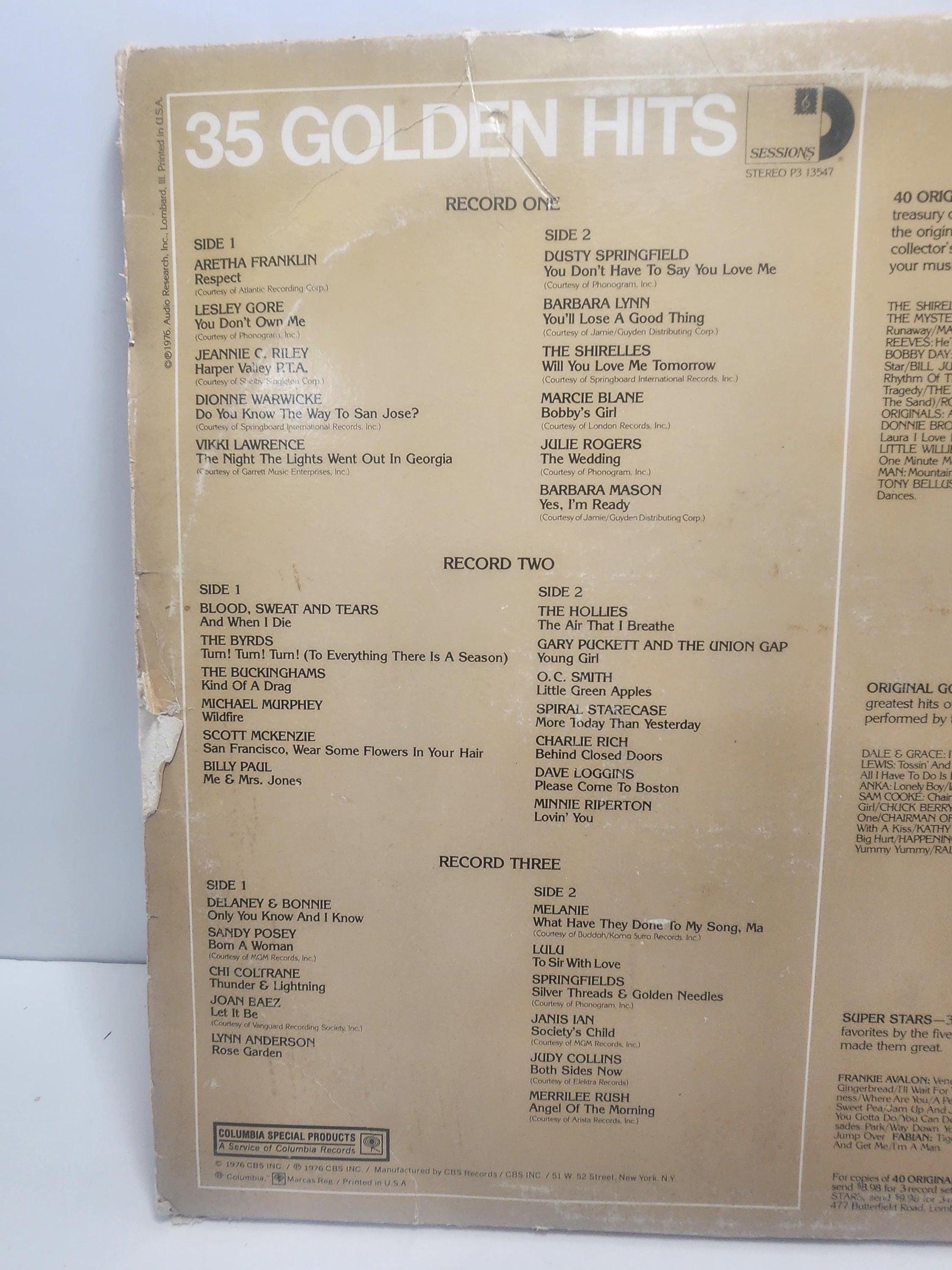 Golden Hits Vinyl LP Record 1976 - Hits - Music Hits - Golden Hits - 1970's - Orginal Records - Vinyl - Vinyl LP Records - Vintage Music