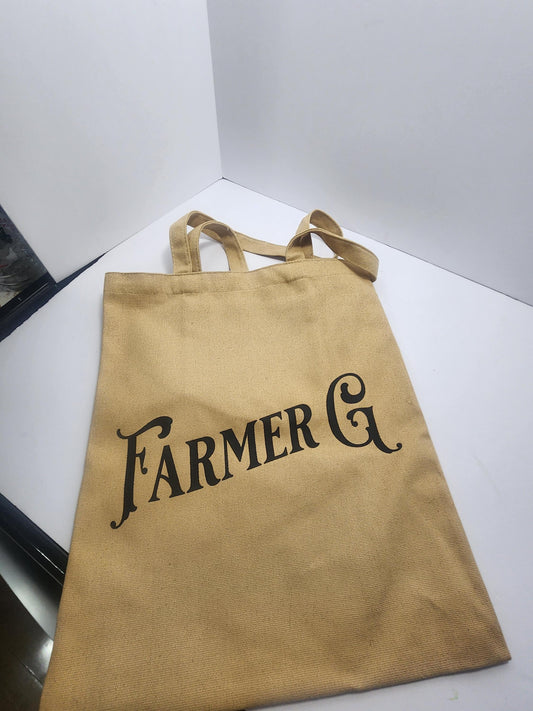 Farmer G Canvas Tote Bag with Stash Pocket - Dispensary - Bags - Tote Bag - Canvas Bag - Gift For Smokers - Smokers - Carry Bags