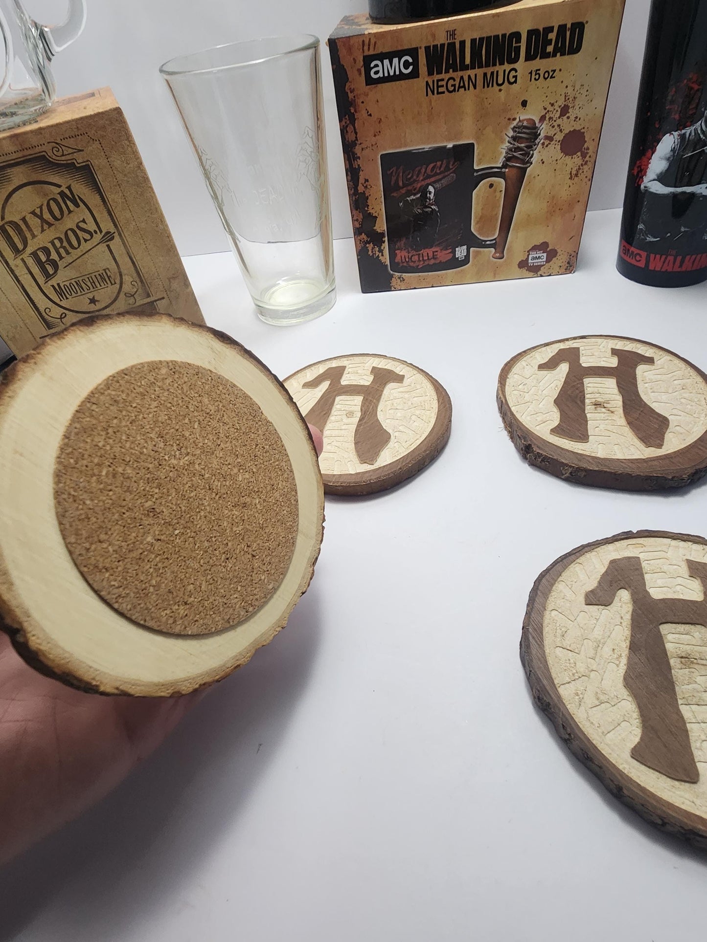AMC The Walking Dead Special Edition Glasses and Memorbilla - Negan - Daryl Dixon - Tumblers - Coasters - Twd - The Walking Dead