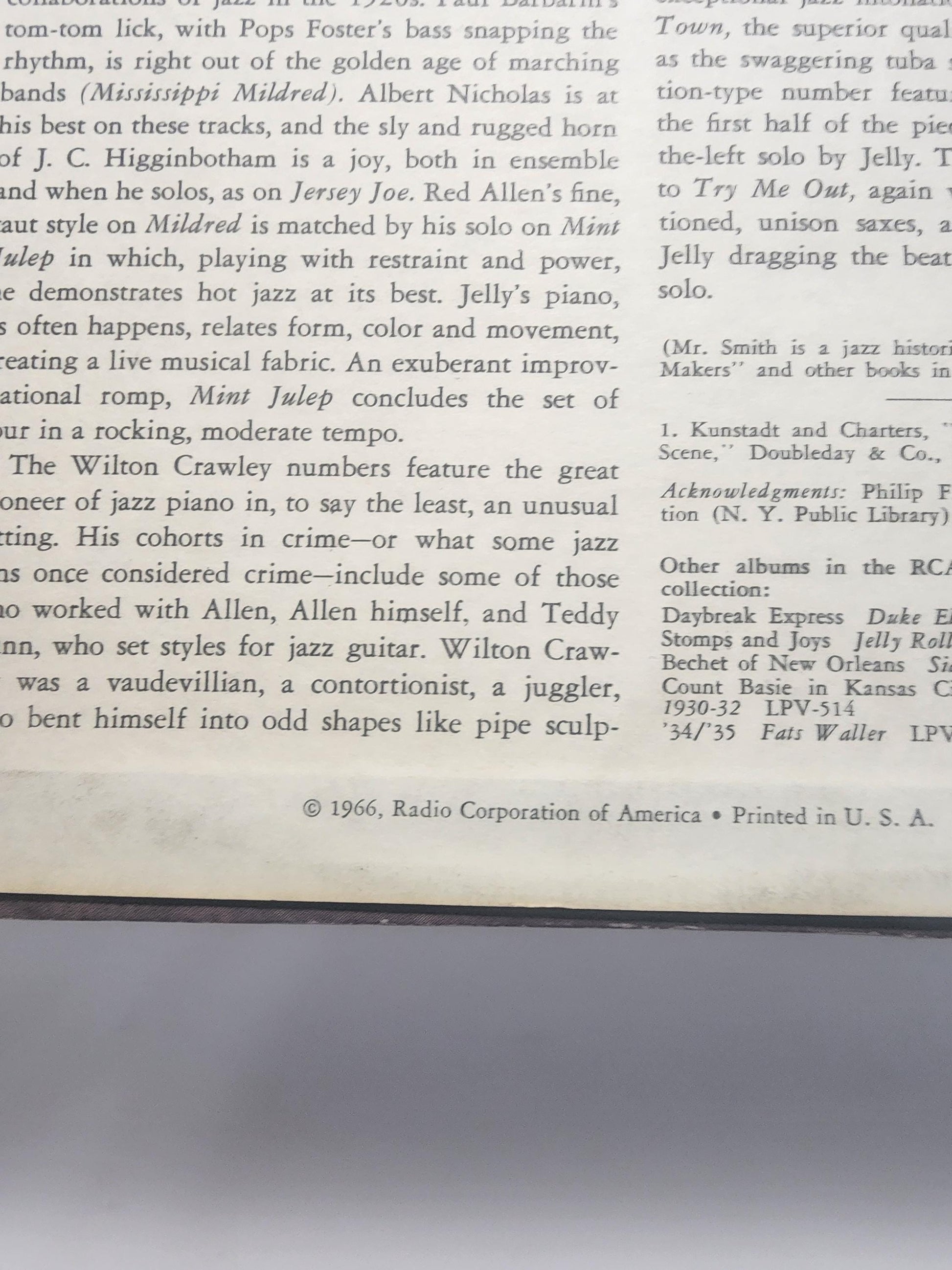 Jelly Roll Morton Vintage Jazz 1970's Vinyl LP Record - Vinyl - Vinyl Records - LPS - Jazz - Jazz Music - Jazz Records - Vintage Records